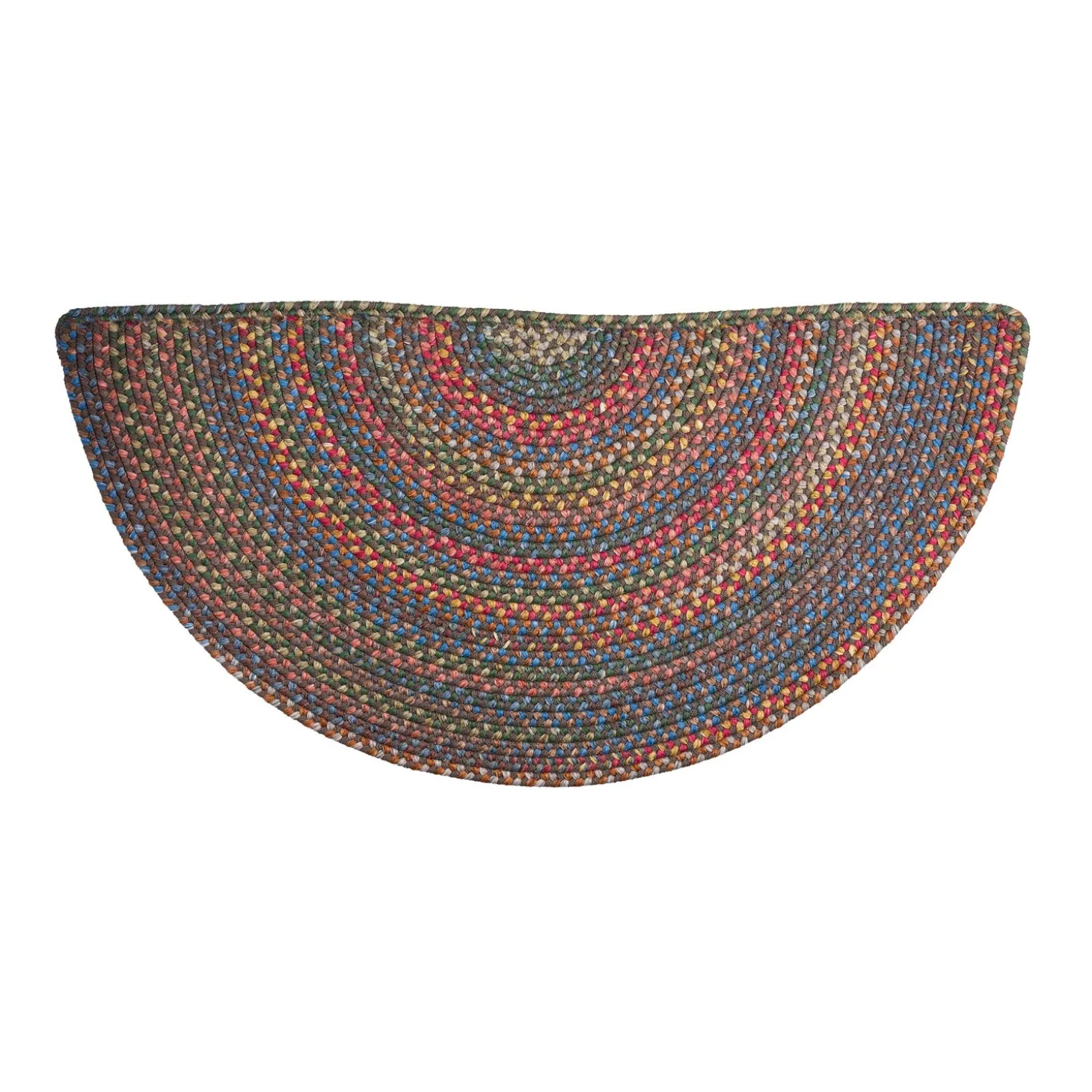 Braided Rugs>Plow & Hearth Afton Mountain Indoor/Outdoor Polypropylene Braided Half Round Rug, 27" x 48"