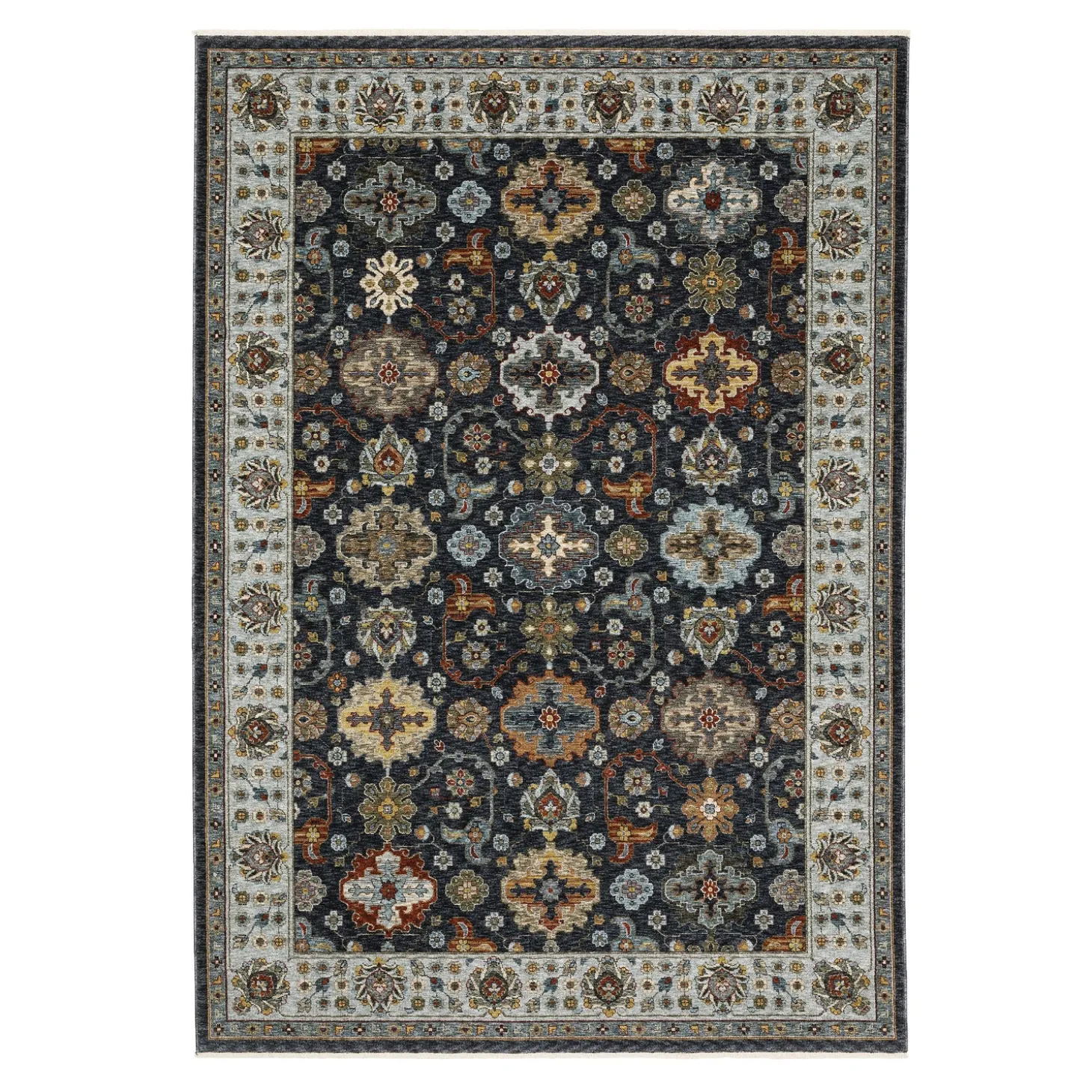 Area Rugs>Plow & Hearth Alexandria Traditional Polyester Rug, 3' x 5'