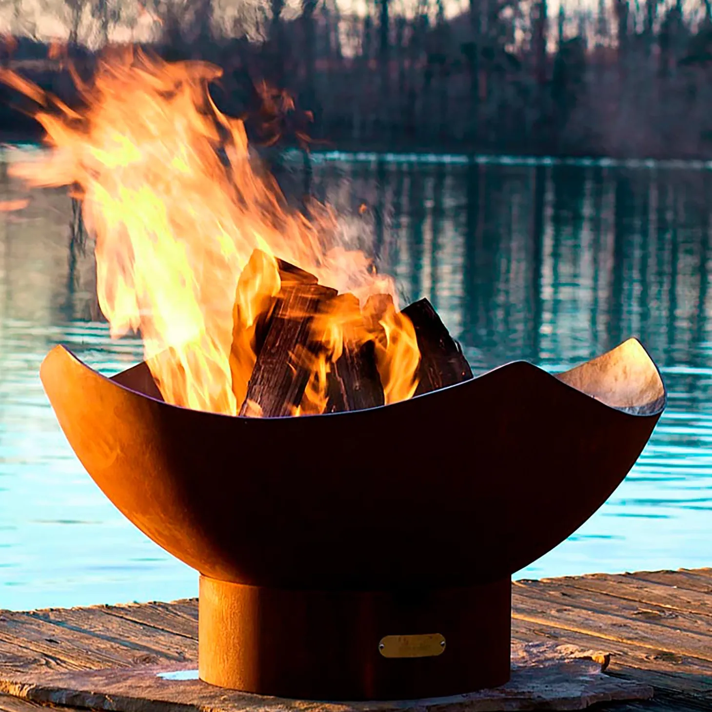 Fire Pits | Fire Pits>Plow & Hearth American-Made Firepit Art Manta Ray Fire Pit