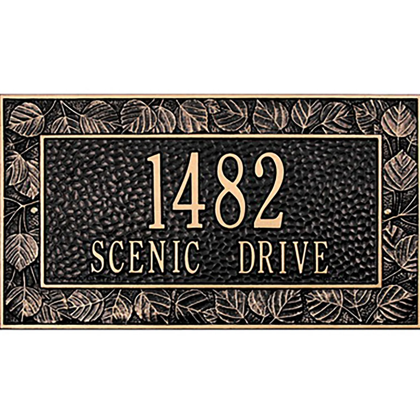 Address Signs & Wall Plaques>Plow & Hearth American-Made Personalized Aspen Address Plaque In Cast Aluminum