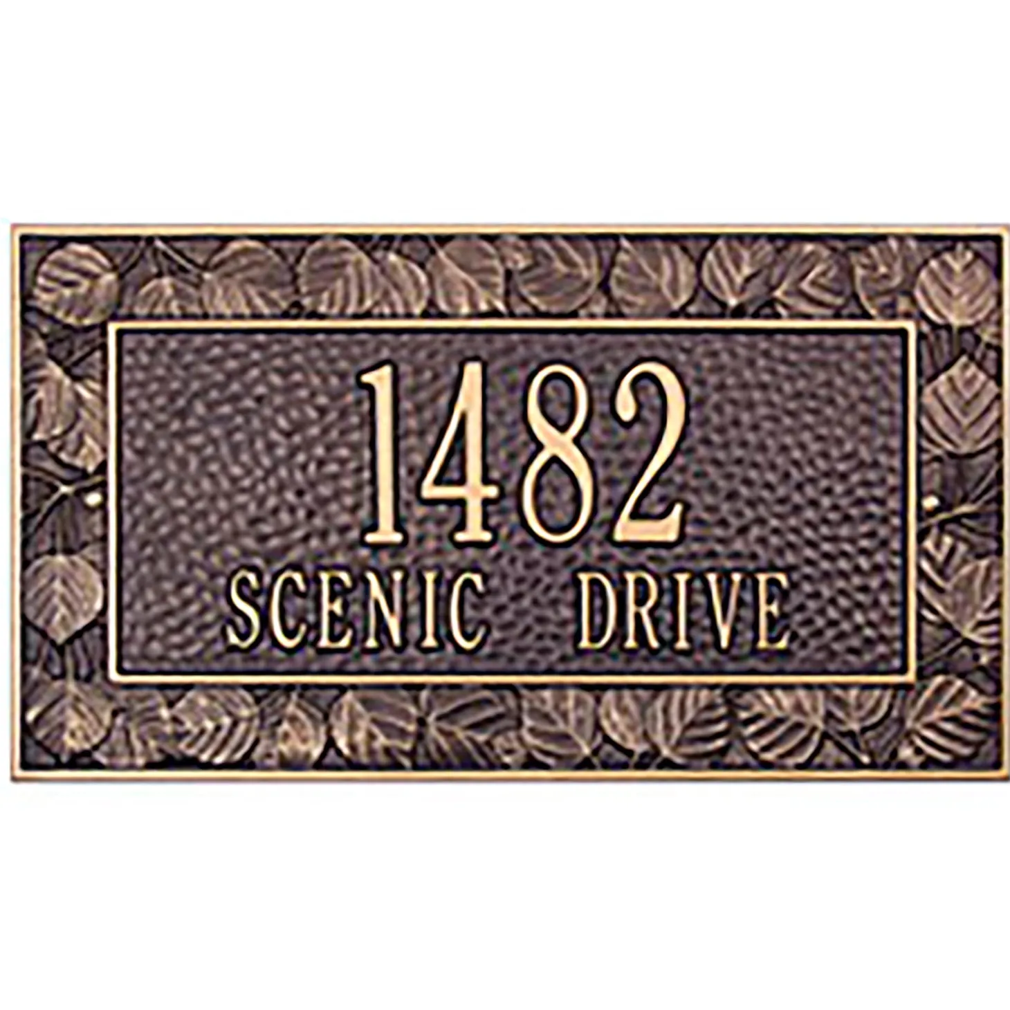 Address Signs & Wall Plaques>Plow & Hearth American-Made Personalized Aspen Address Plaque In Cast Aluminum