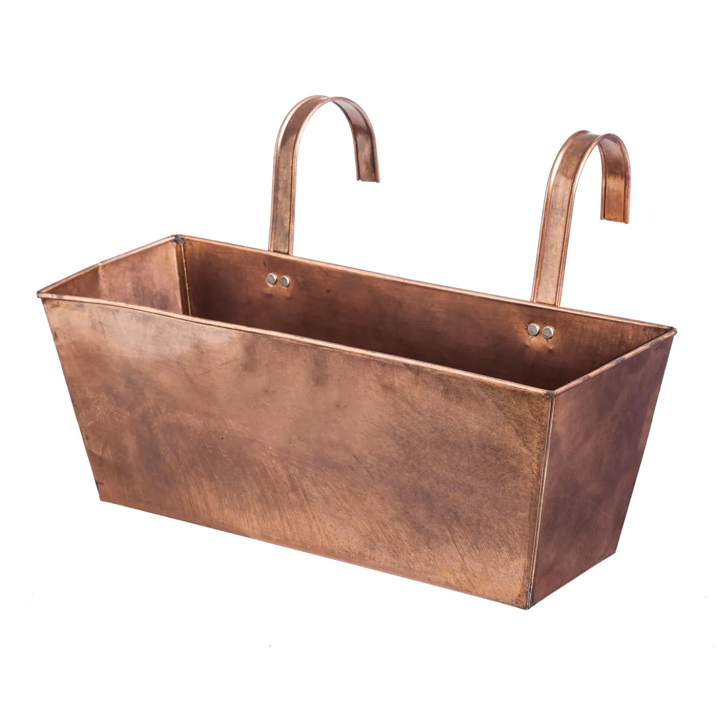 Planters & Plant Stands>Plow & Hearth Antique Copper Hanging Planter