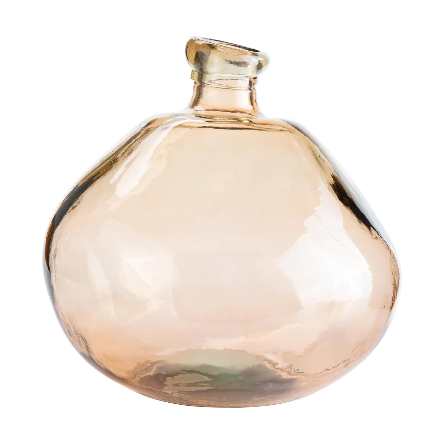 Planters & Vases>Plow & Hearth Artisan-Crafted Recycled Glass Askew Balloon Vase