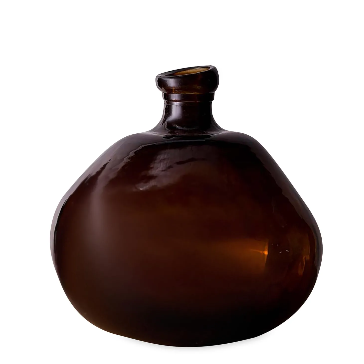 Planters & Vases>Plow & Hearth Artisan-Crafted Recycled Glass Askew Balloon Vase