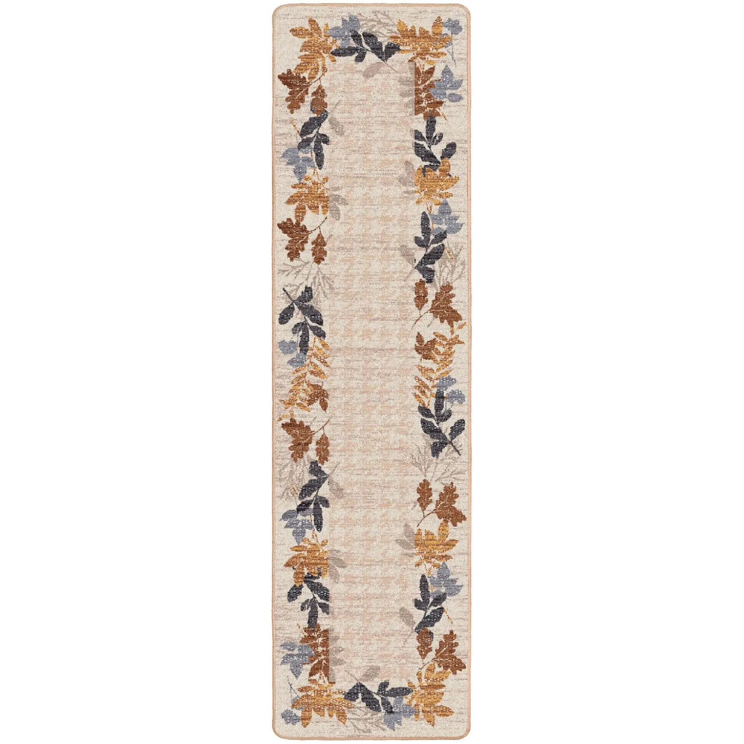 Runners>Plow & Hearth Autumn Bough EnduraStran Rug, 2' x 8' Runner Taupe