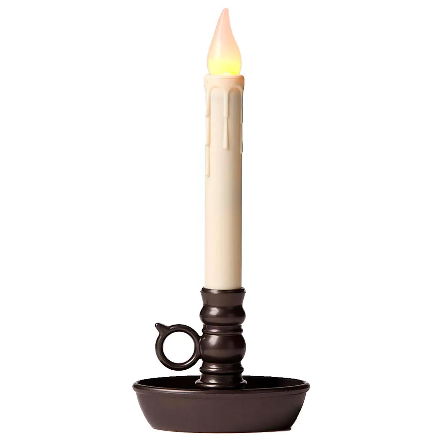 Candles & Lanterns>Plow & Hearth Battery-Operated Colonial Window Candle Bronze