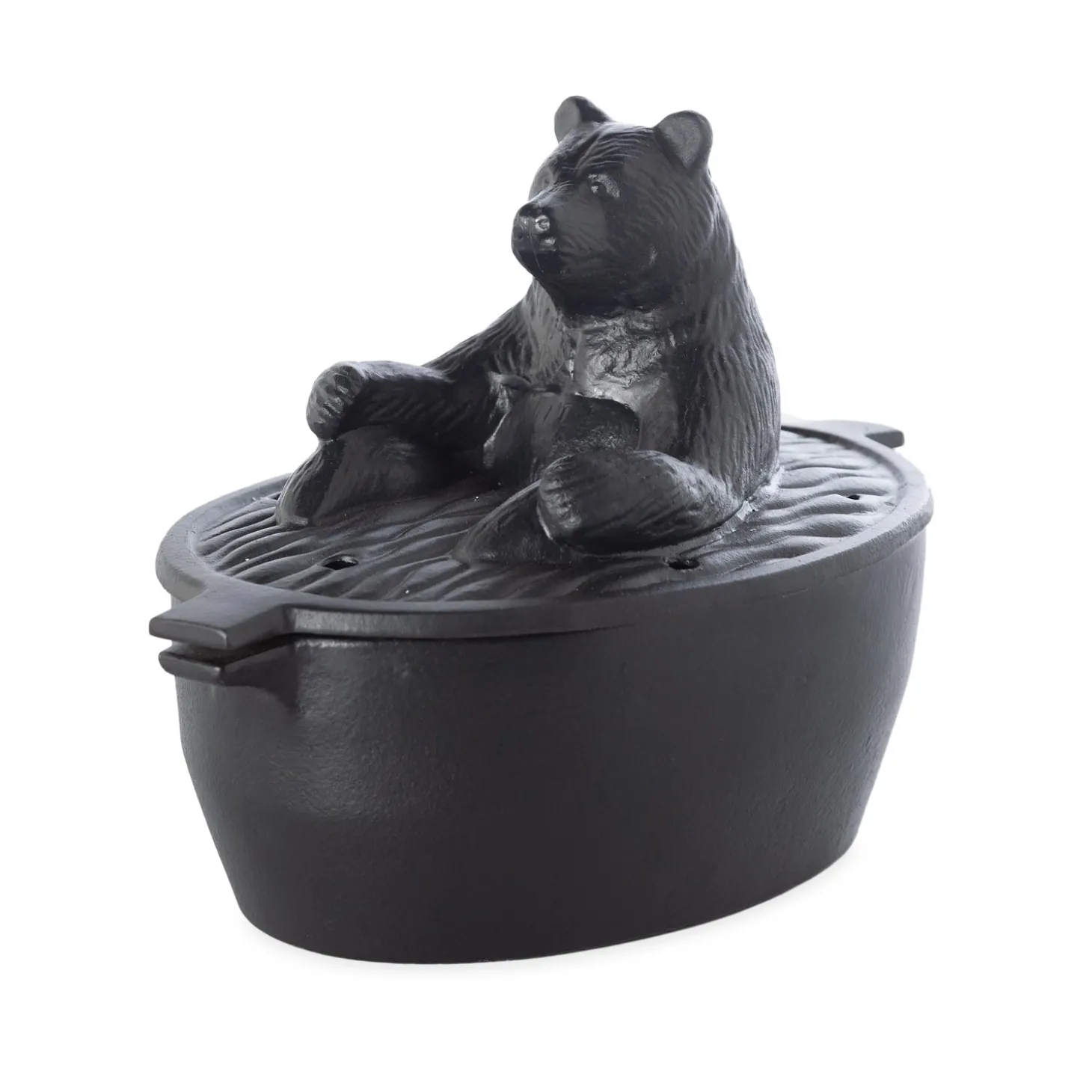 Woodstove Steamers>Plow & Hearth Bear in Bath Wood Stove Steamer in Cast Iron