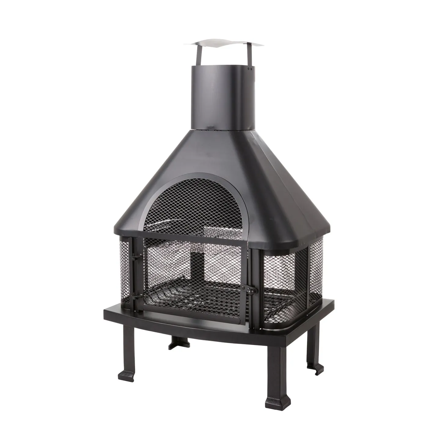 Fire Pits | Fire Pits>Plow & Hearth Black Outdoor Firehouse