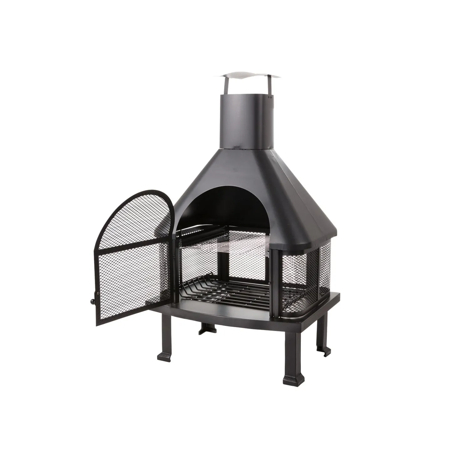 Fire Pits | Fire Pits>Plow & Hearth Black Outdoor Firehouse