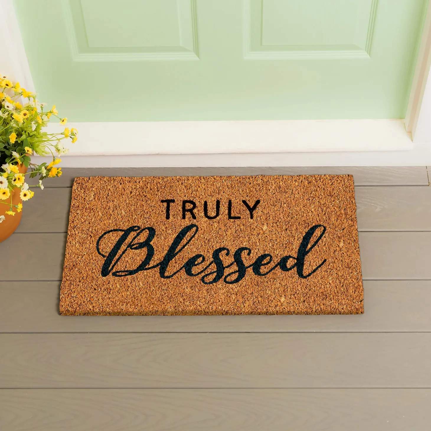 Coir Mats>Plow & Hearth Blessed Coir Mat