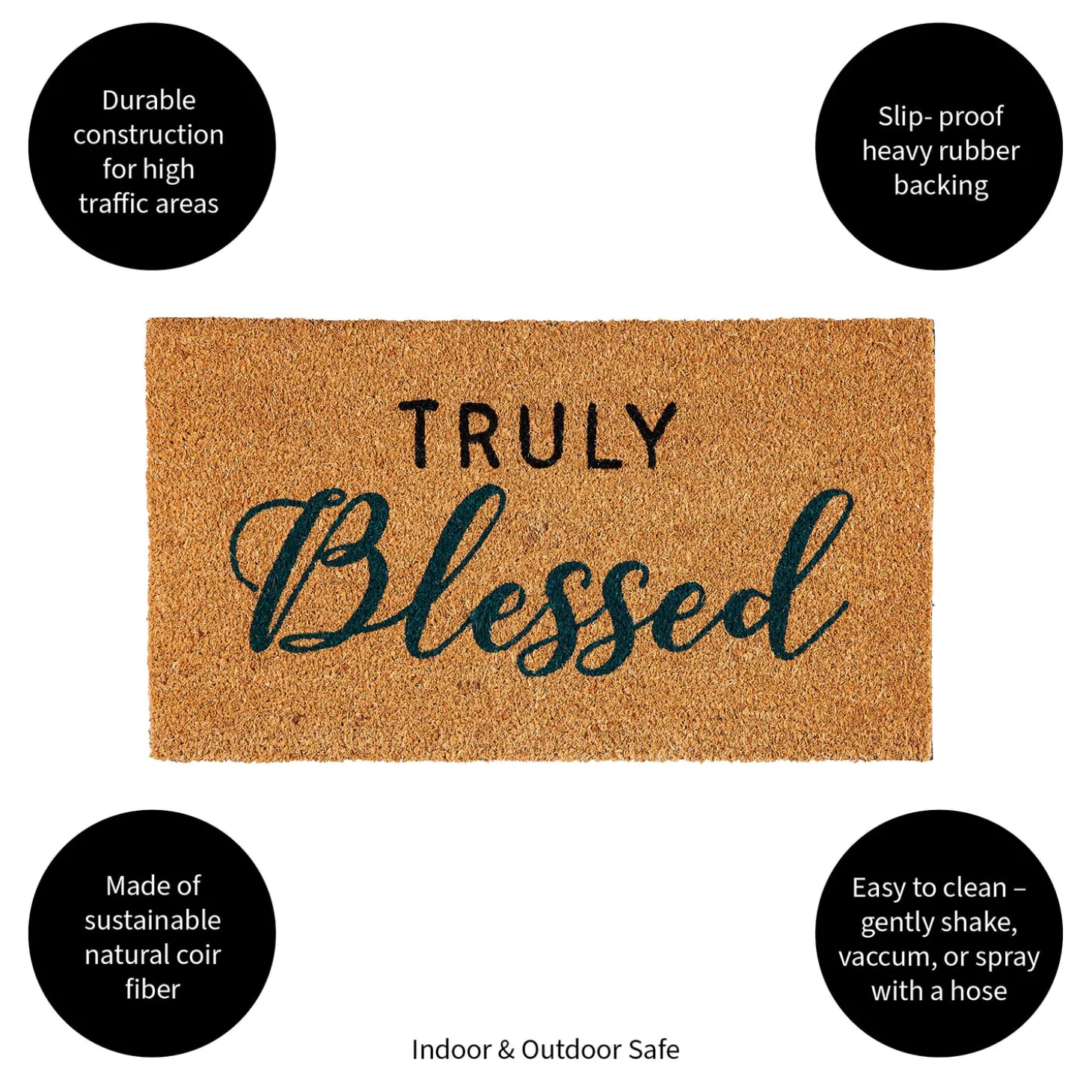 Coir Mats>Plow & Hearth Blessed Coir Mat