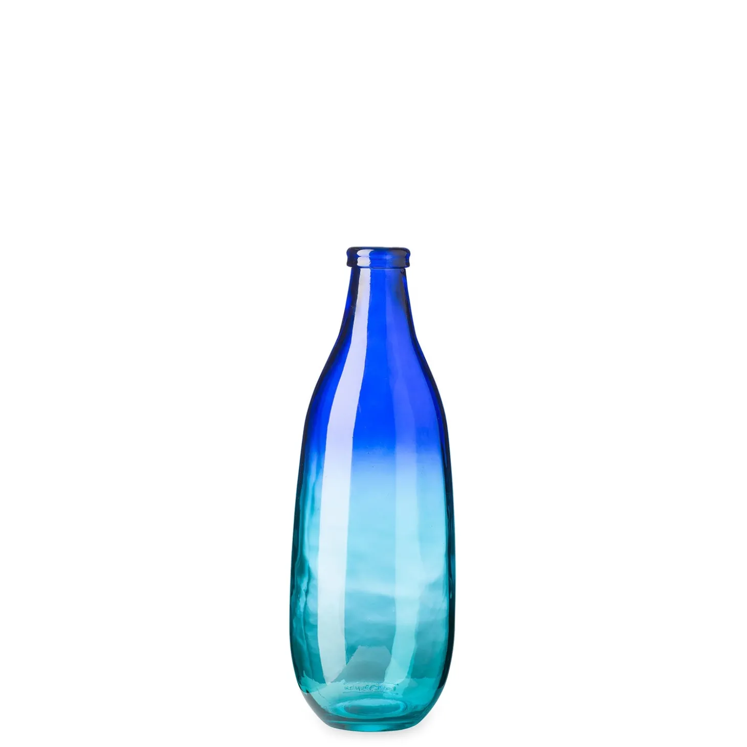 Planters & Vases>Plow & Hearth Ombre Elongated Vase, Short Blue