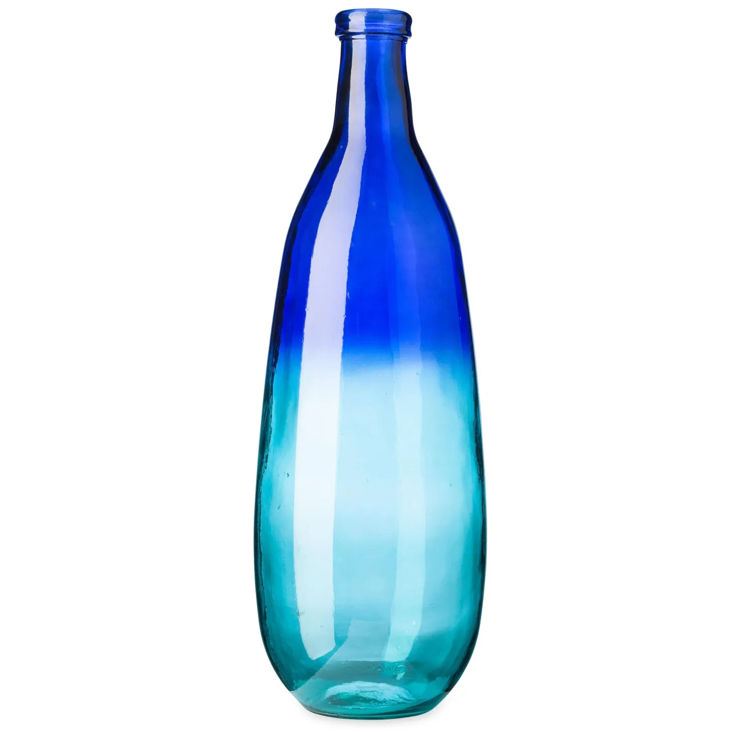 Planters & Vases>Plow & Hearth Ombre Elongated Vase, Tall Blue