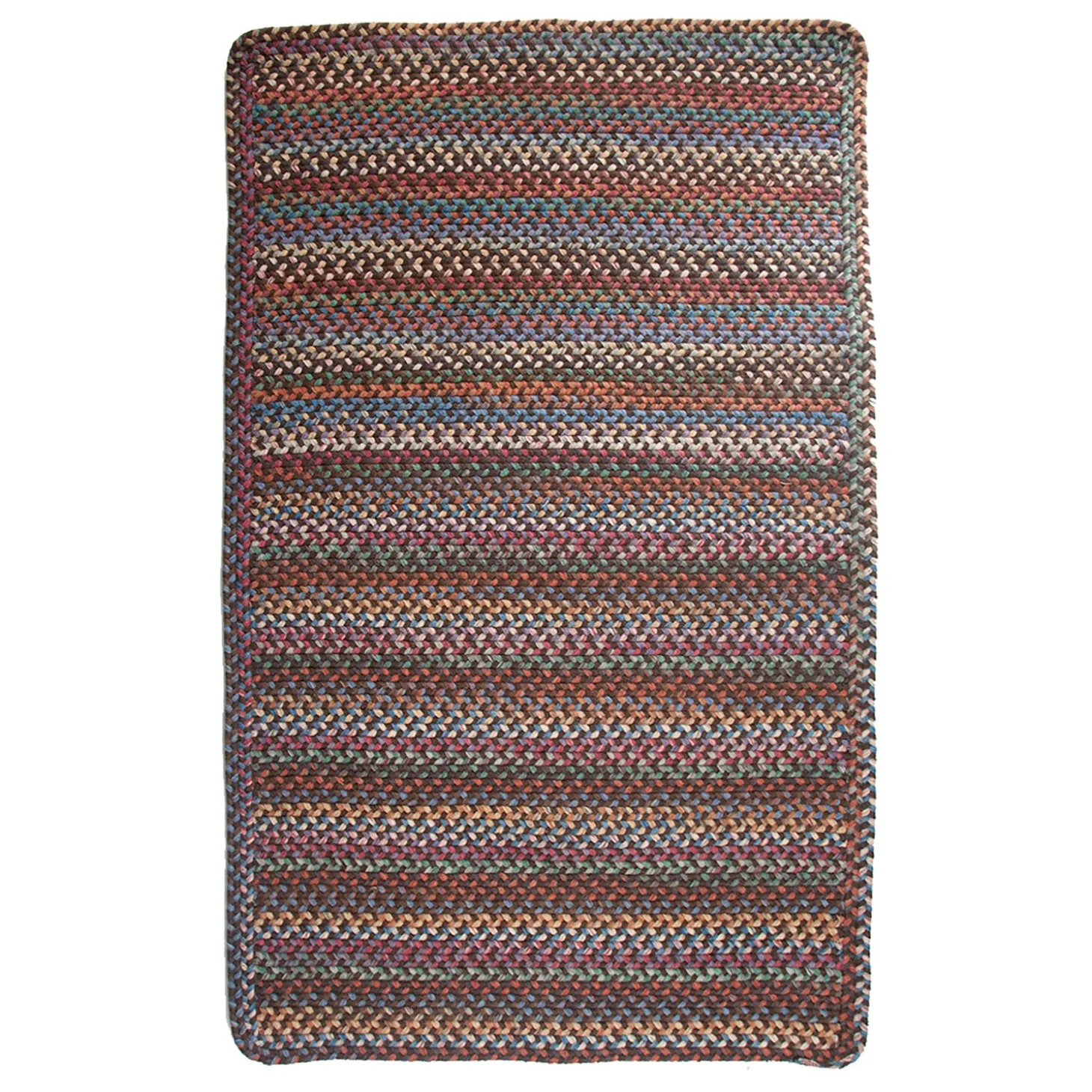 Area Rugs>Plow & Hearth Blue Ridge Rectangle Wool Braided Rug, 8' sq.