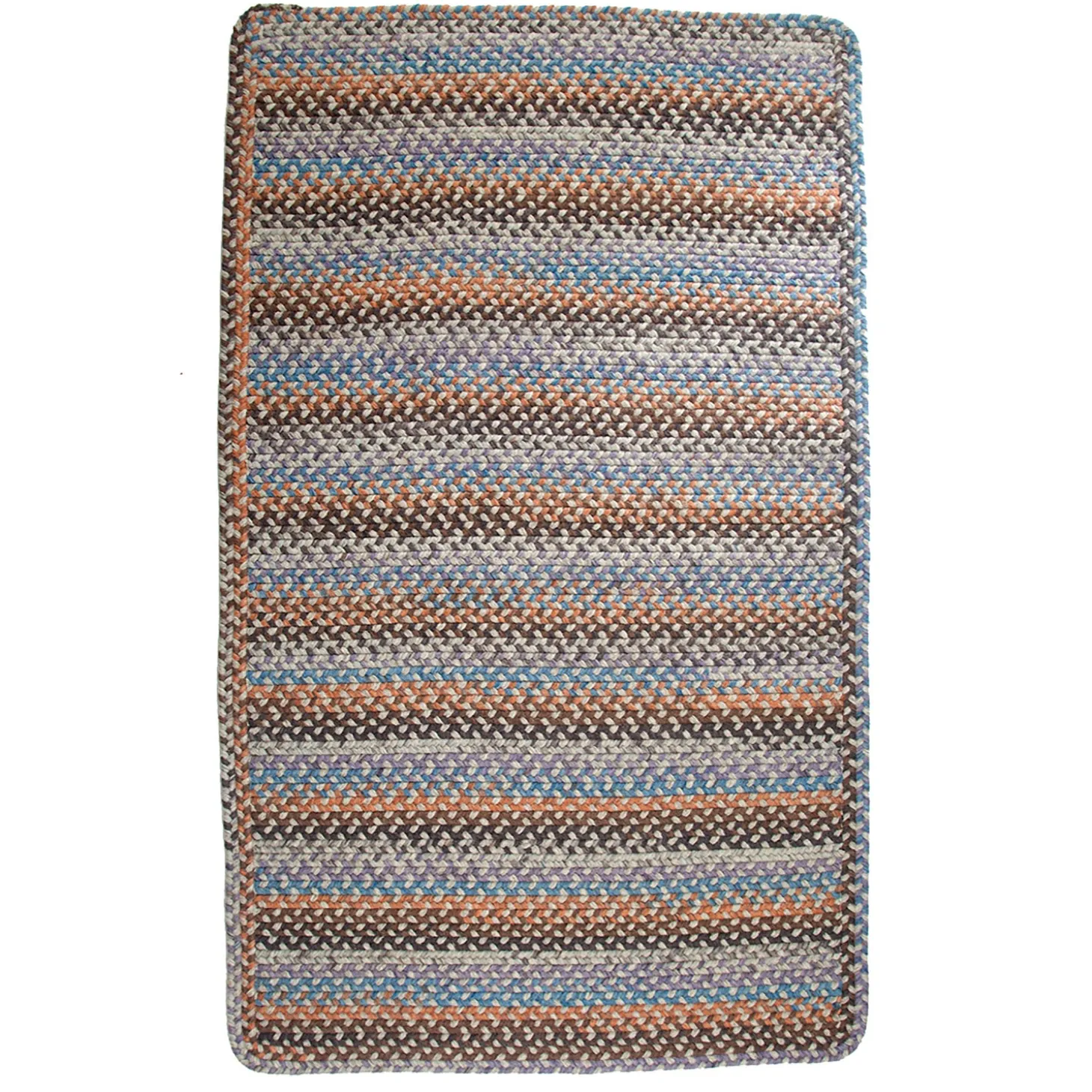 Area Rugs>Plow & Hearth Blue Ridge Rectangle Wool Braided Rug, 8' x 11'