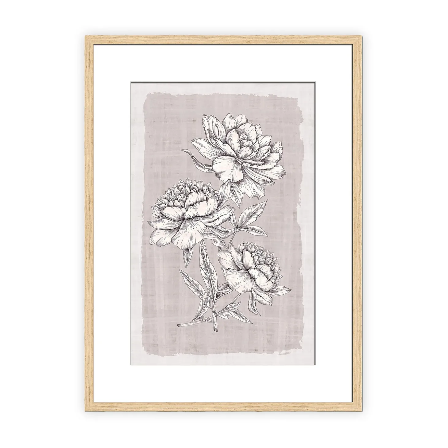 Wall Art>Plow & Hearth Botanical Linen II Framed Wall Art Painting