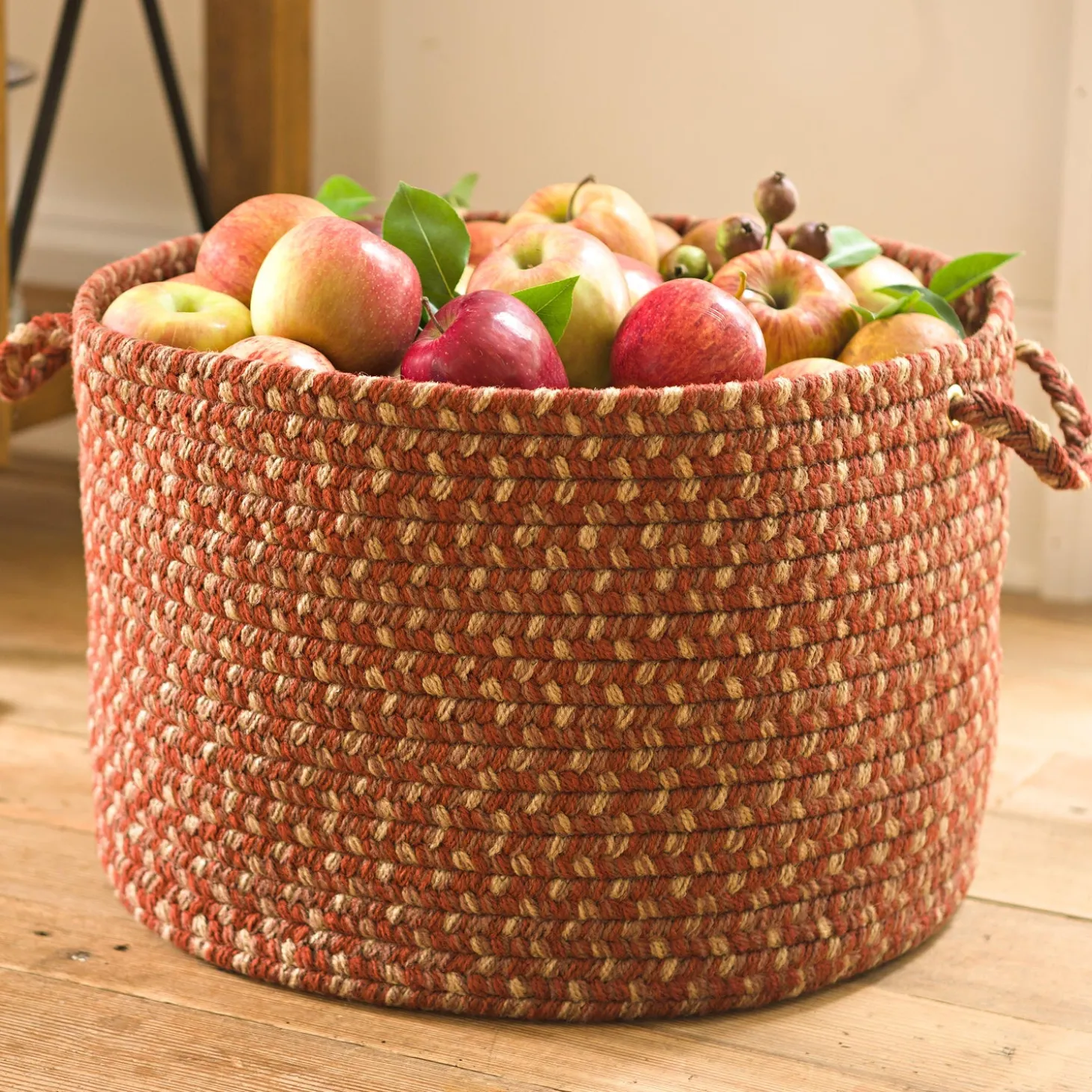 Chests & Storage Cabinets | Canisters & Storage>Plow & Hearth Braided Polypro Roanoke Basket with Handles