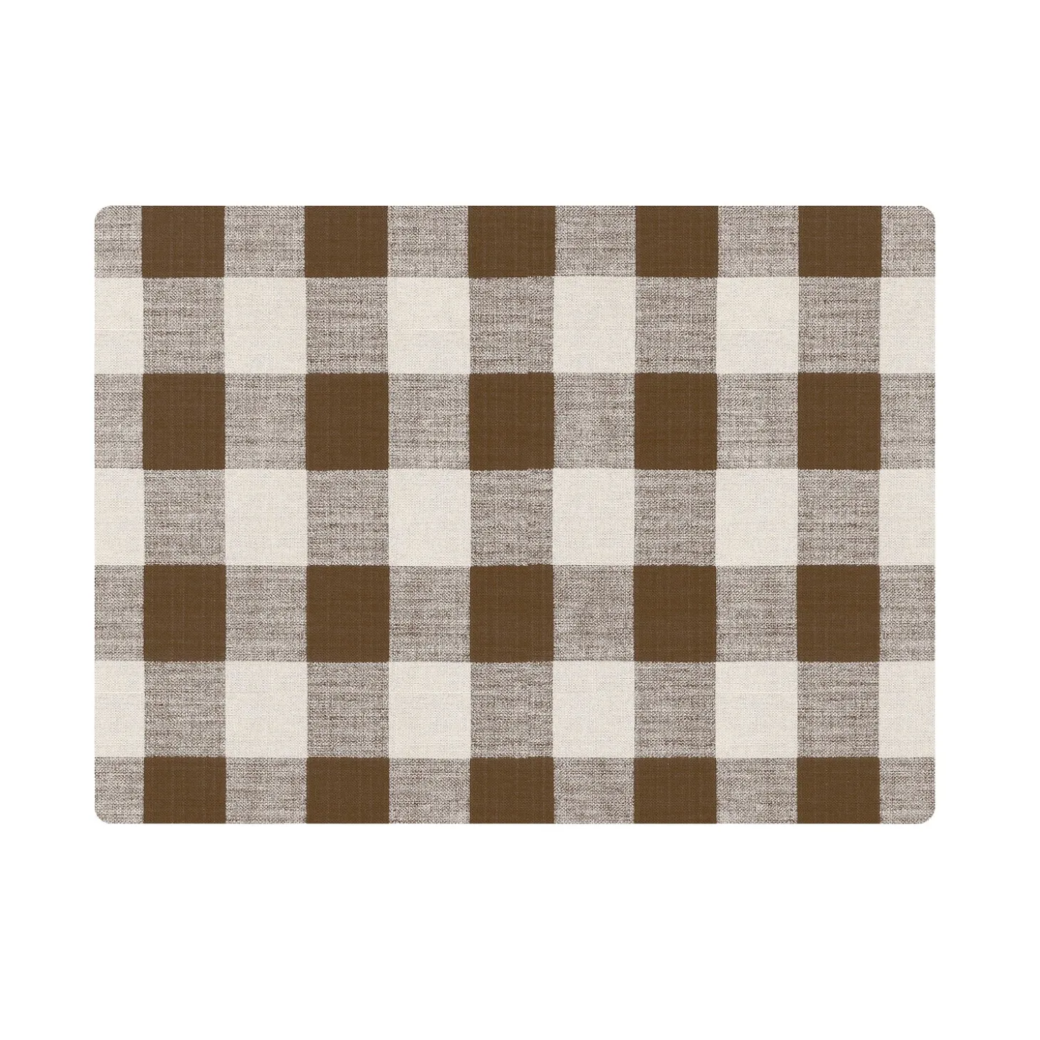 Area Rugs>Plow & Hearth Buffalo Plaid Chair Mat