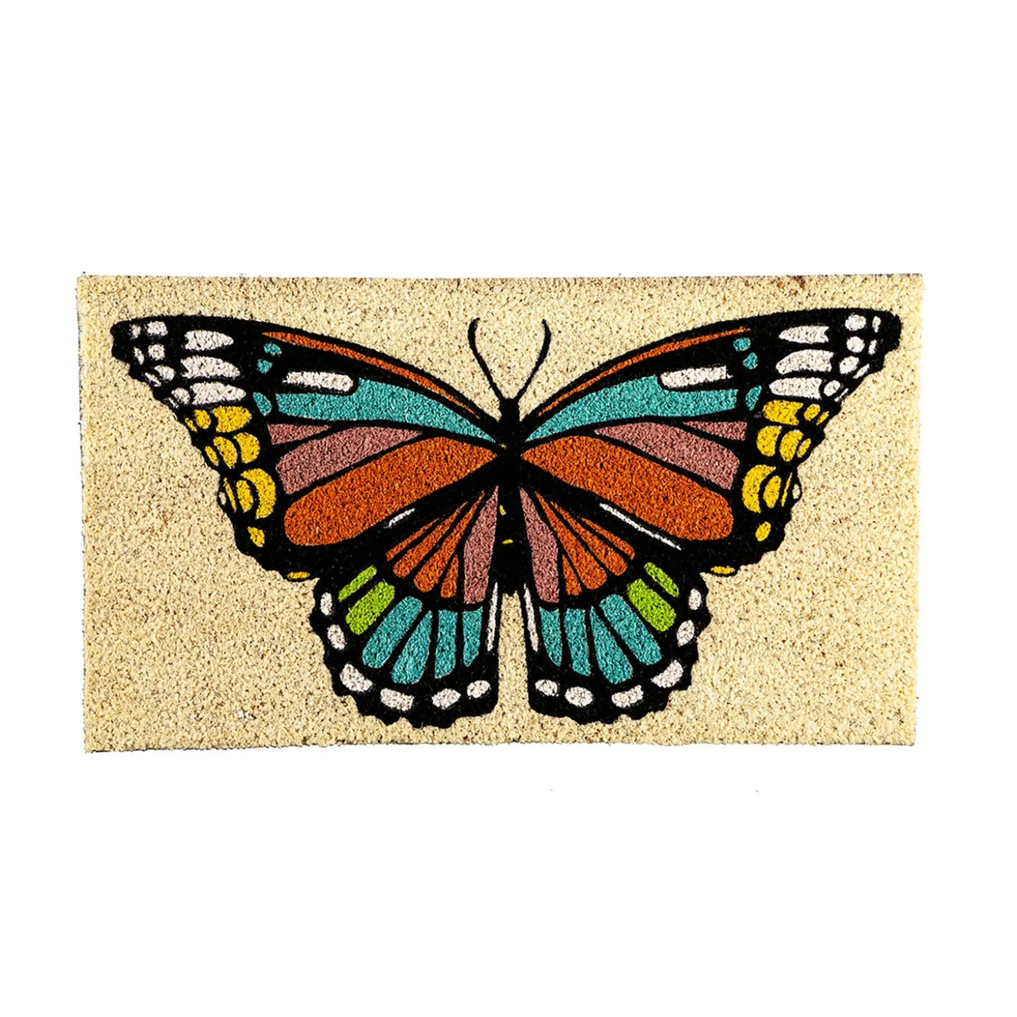 Coir Mats>Plow & Hearth Butterfly Fields Coir Mat