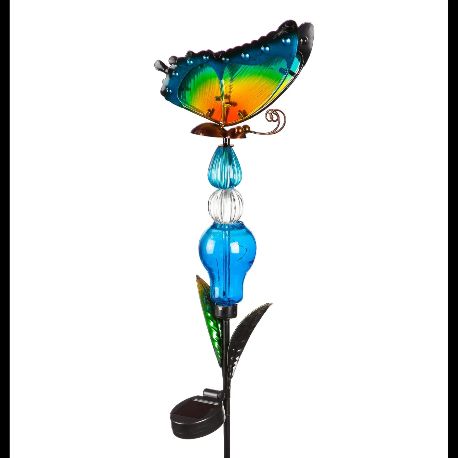 Garden Stakes>Plow & Hearth Butterfly Solar Garden Stake