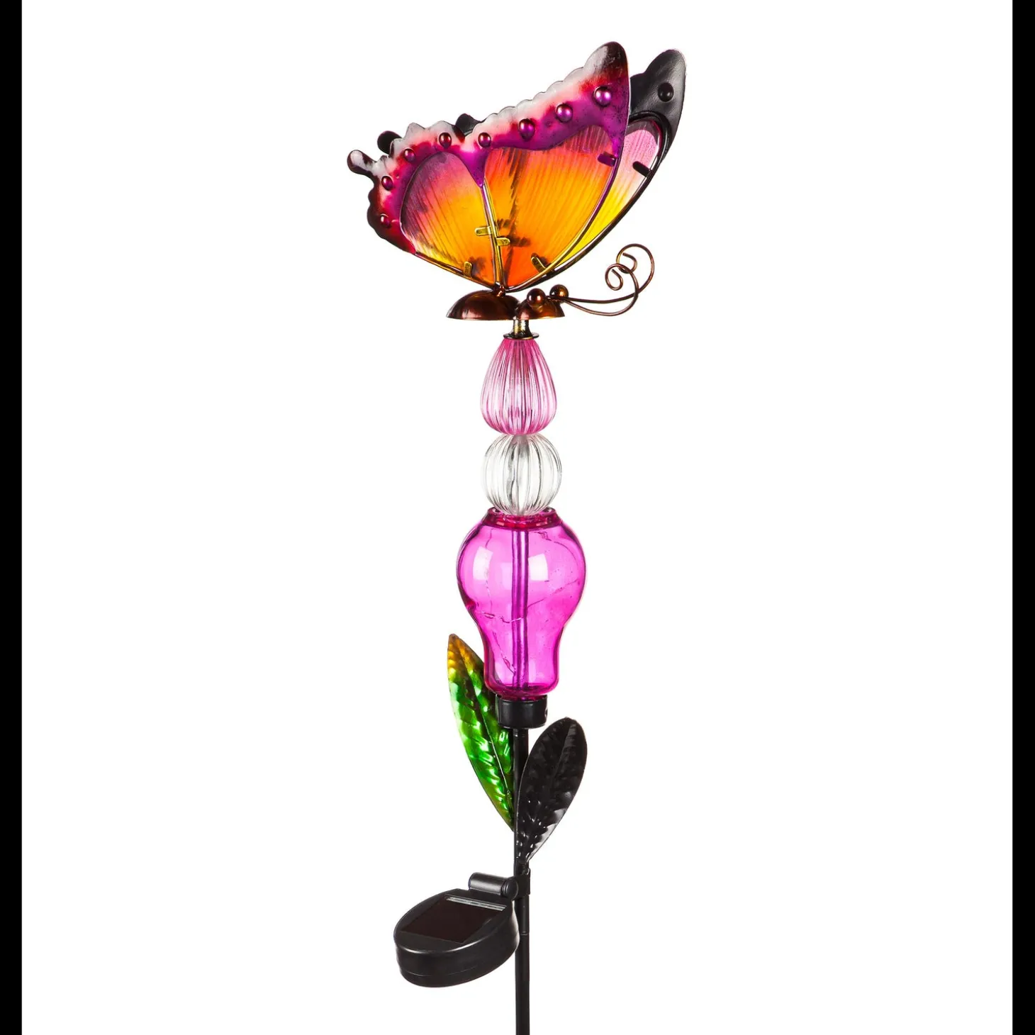 Garden Stakes>Plow & Hearth Butterfly Solar Garden Stake