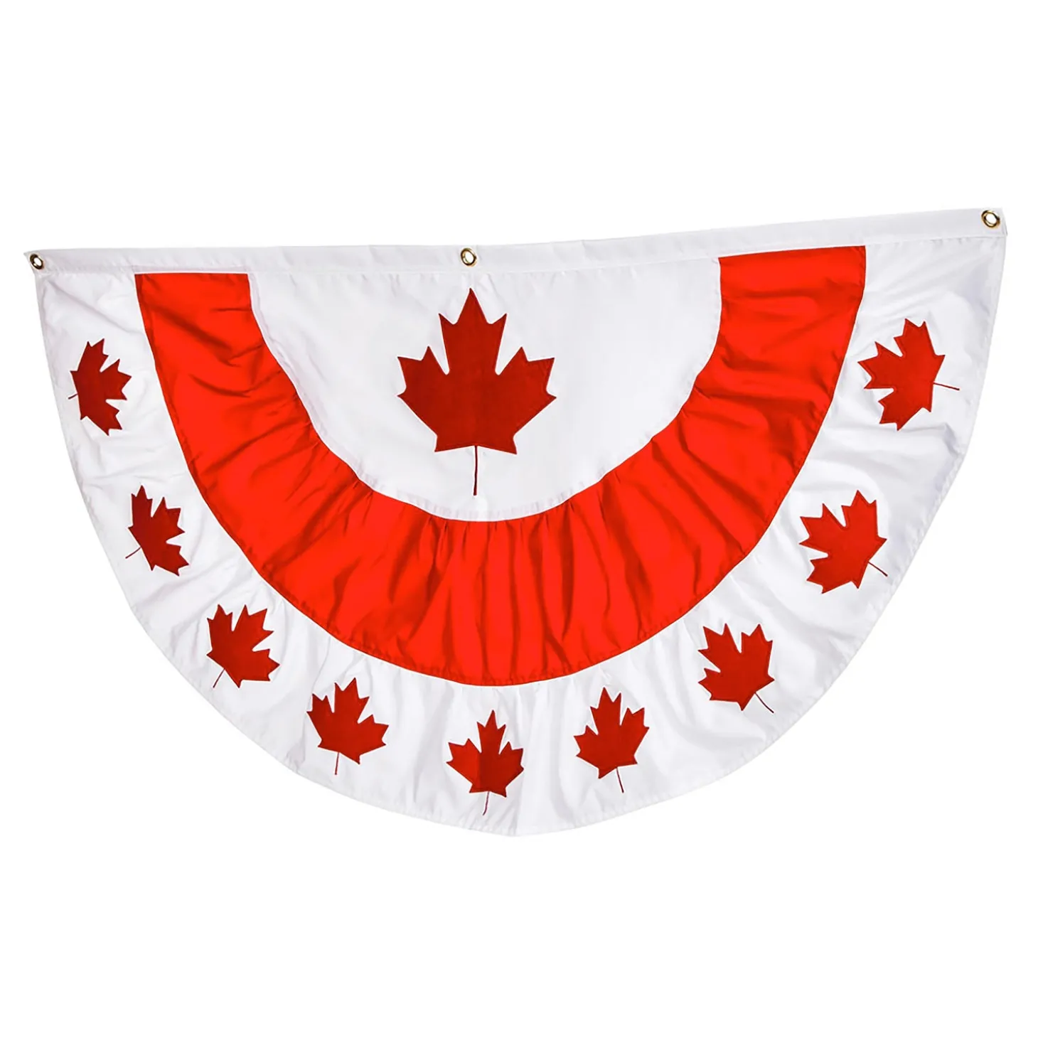 Bunting & Banners>Plow & Hearth Canadian Maple Leaf Applique Bunting