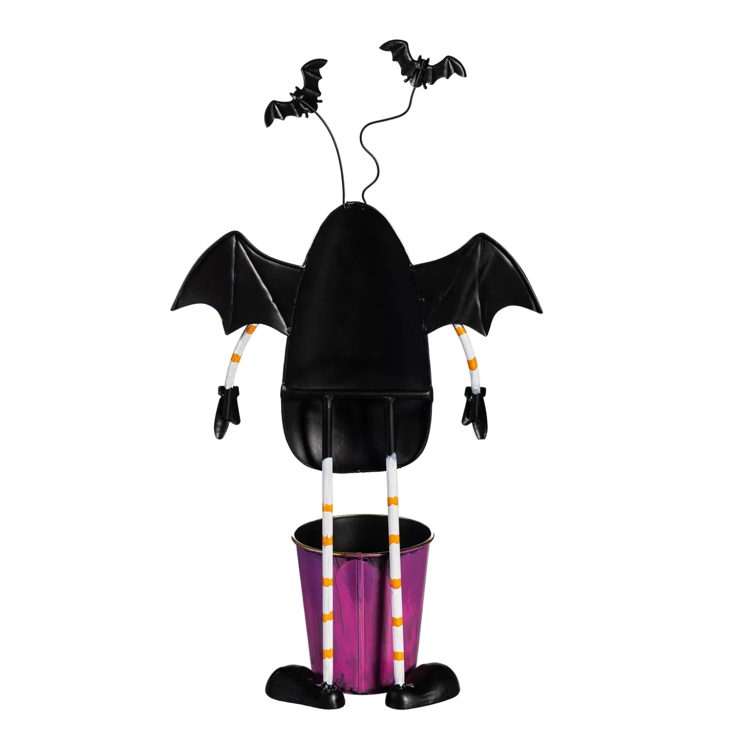 Garden Statues>Plow & Hearth Candy Corn Candy Bucket Metal Statue, 21"H