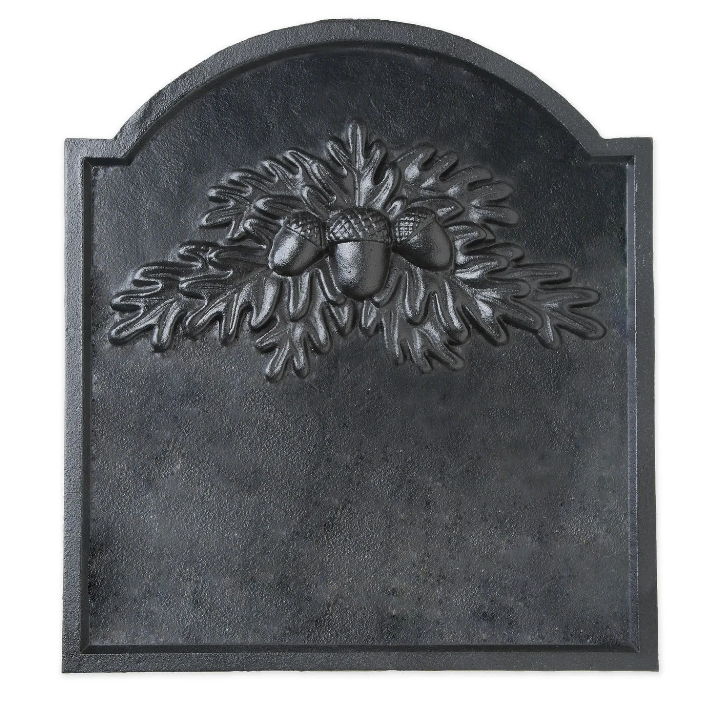 Fireplace Grates & Firebacks>Plow & Hearth Cast Iron Fireback with Oak Leaf Design