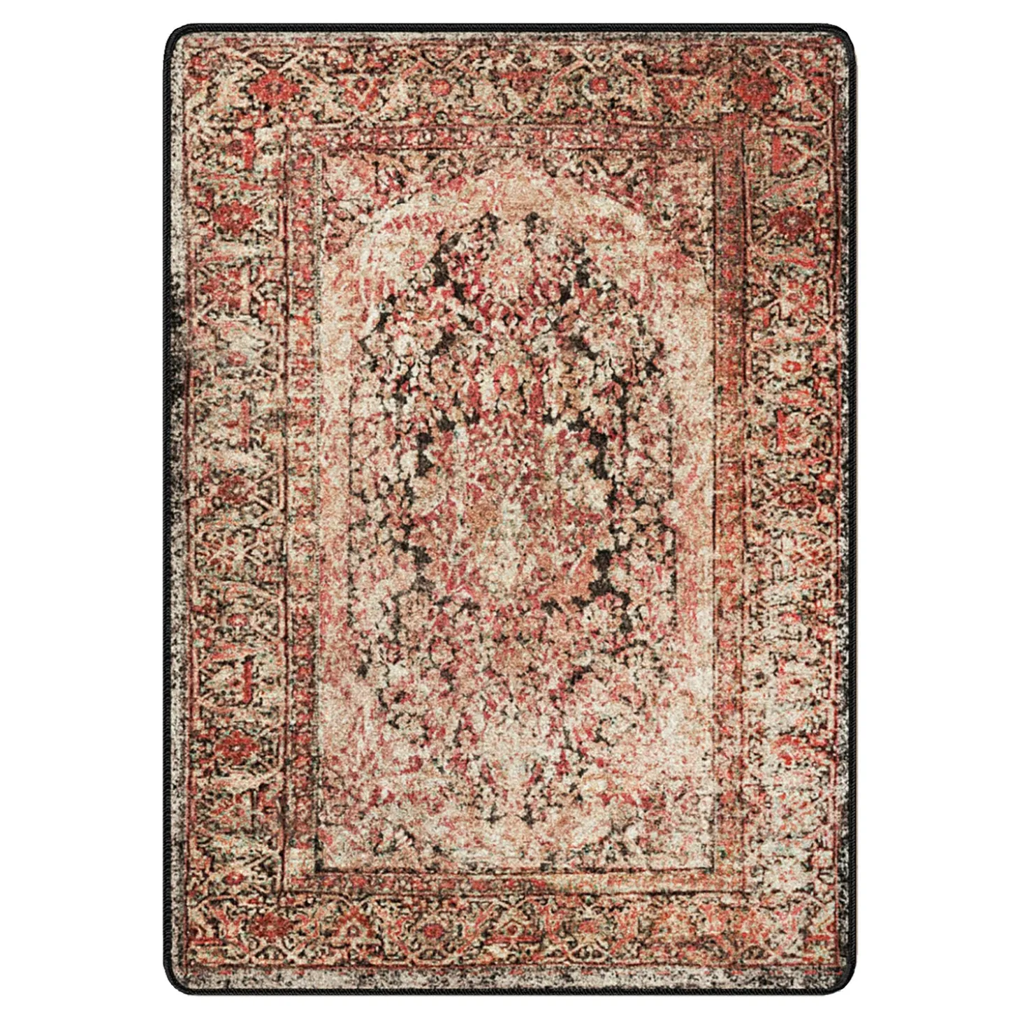 Area Rugs>Plow & Hearth Cayce EnduraStran® Rug, 3'10" x 5'4" Blush