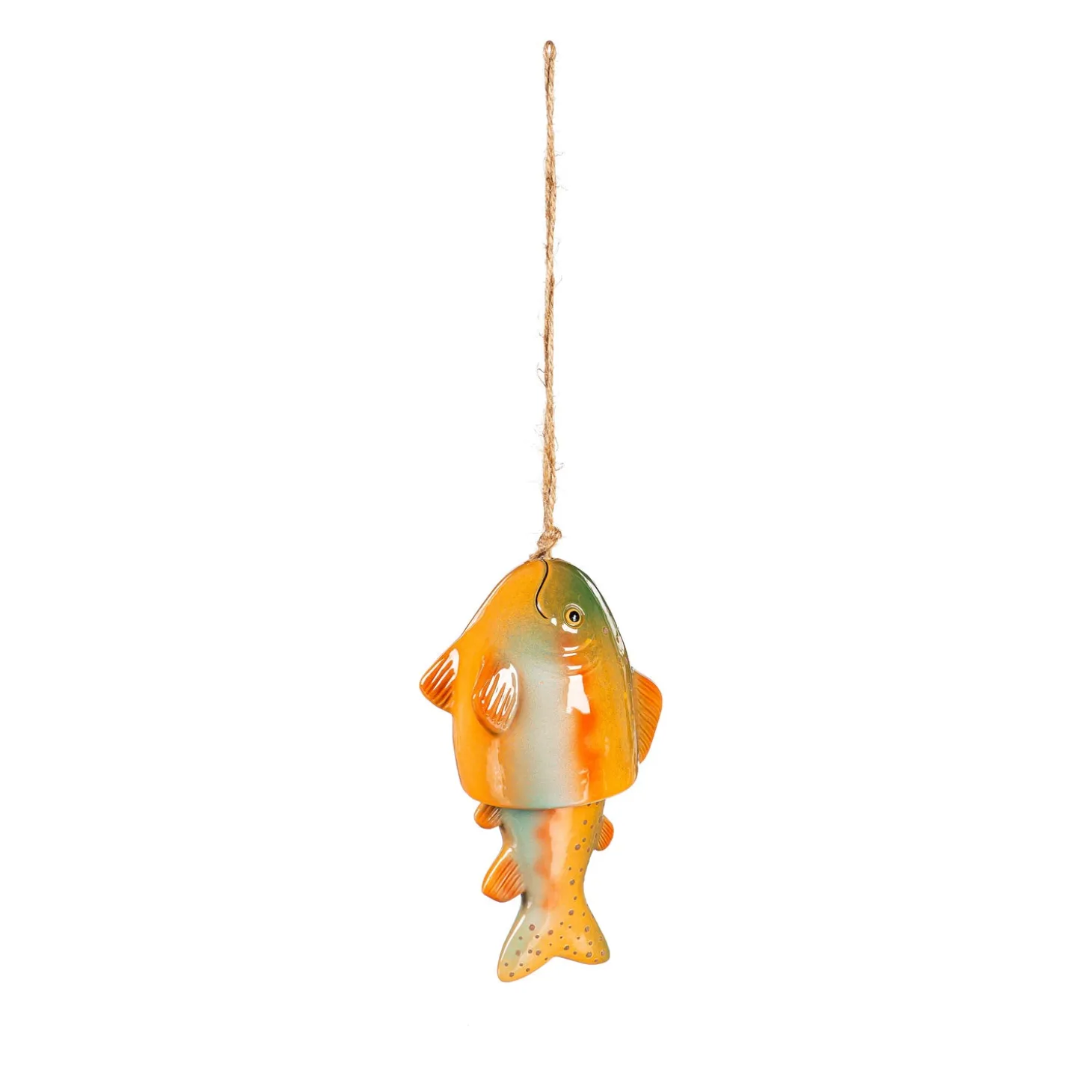 Wind Chimes & Mobiles>Plow & Hearth Ceramic Novelty Fish Bell