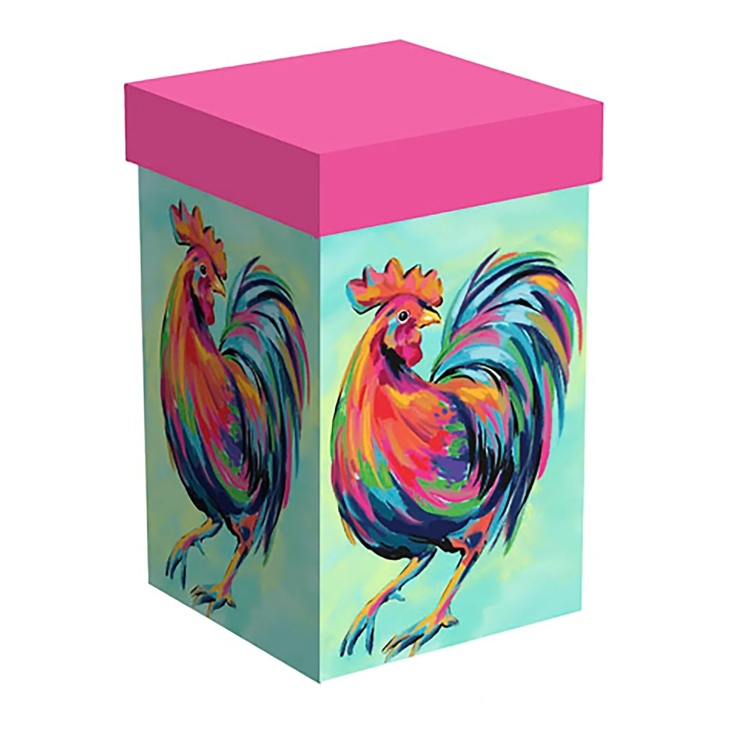 Travel Cups>Plow & Hearth Ceramic Perfect Travel Cup, 17oz., w/ Gift Box, Colorful Rooster