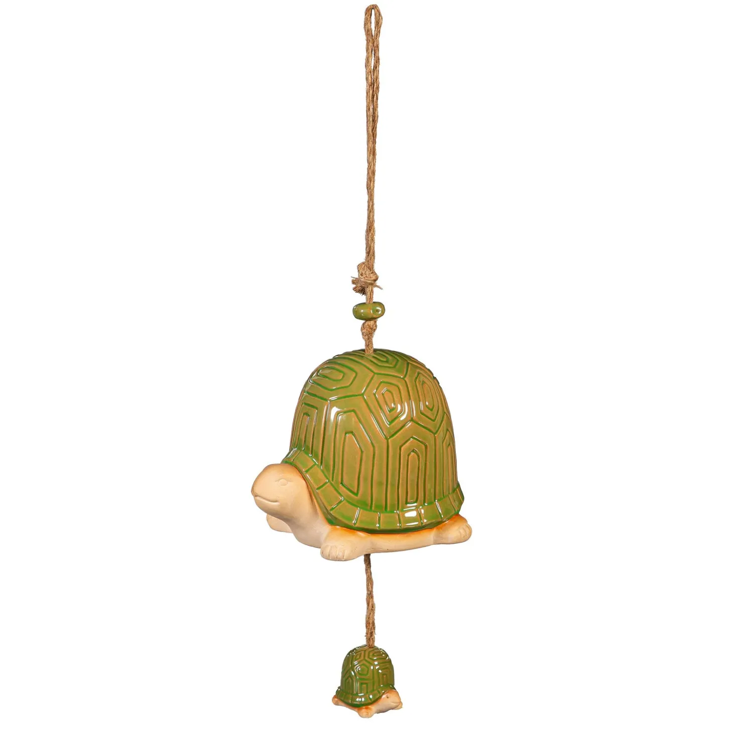 Wind Chimes & Mobiles>Plow & Hearth Ceramic Turtle Mommy and Baby Bell