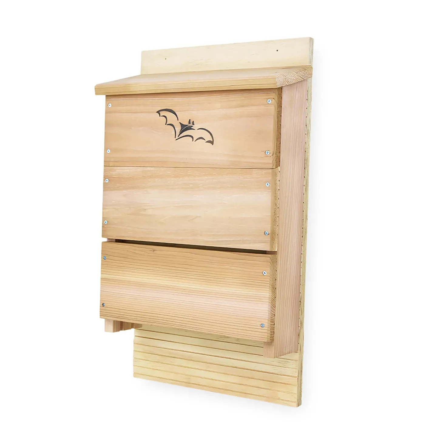 Wildlife Housing>Plow & Hearth 3-Chamber Cedar and Plywood Bat House