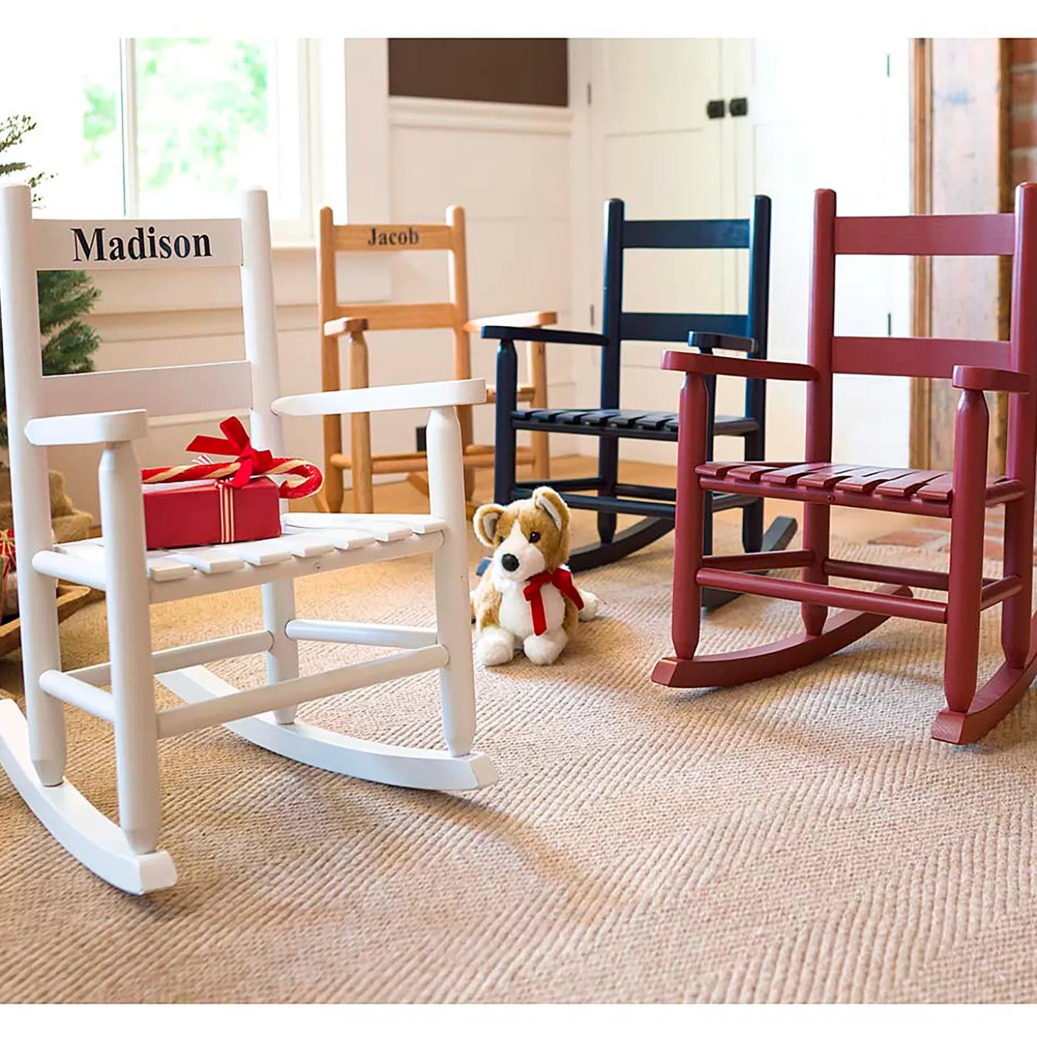 Chairs & Rockers | Rockers & Gliders>Plow & Hearth Child's Oak Ladderback Rocker