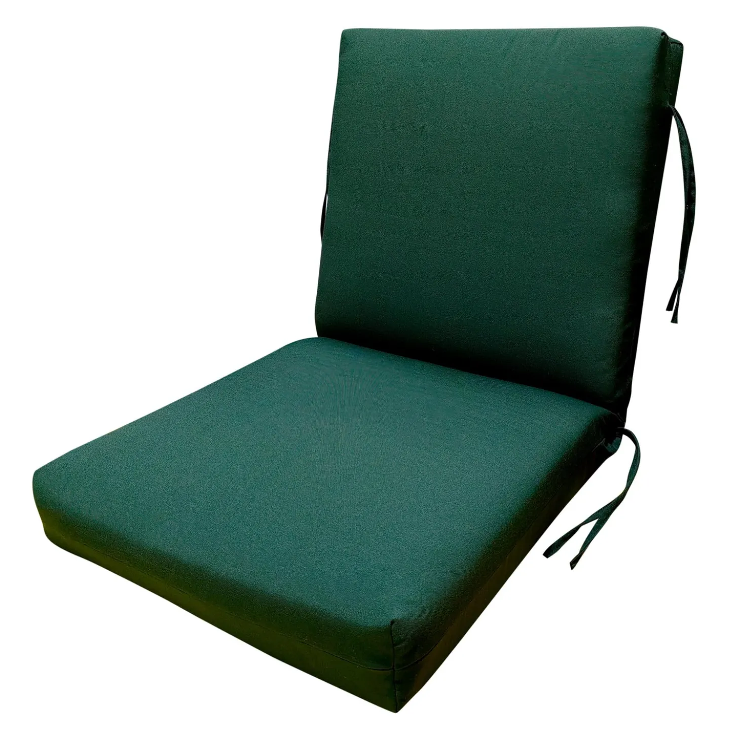 Furniture Cushions>Plow & Hearth Classic Club Cushion with Ties