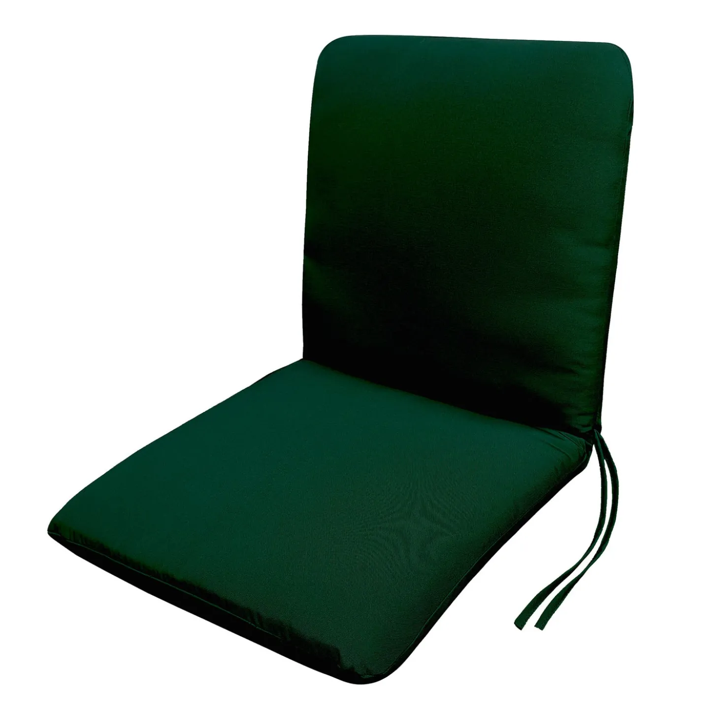 Furniture Cushions>Plow & Hearth Classic Hinged Chair Cushion with Ties