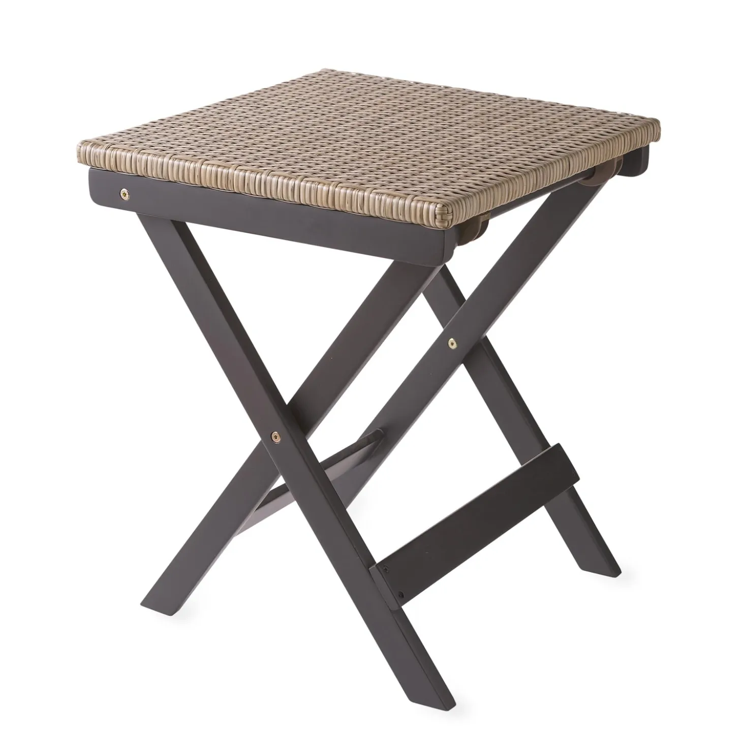 Outdoor Side Tables>Plow & Hearth Claytor Folding Eucalyptus Outdoor Side Table