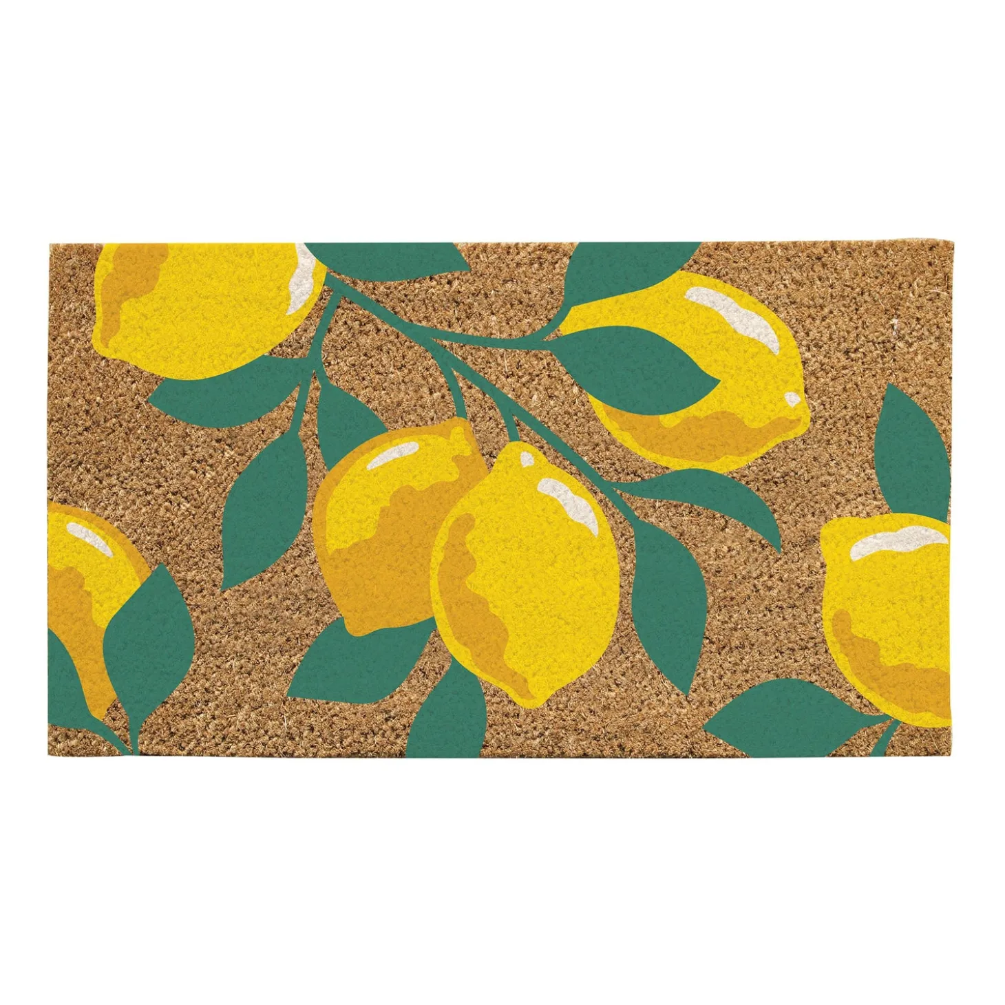 Coir Mats>Plow & Hearth Coastal Citrus Lemons Coir Mat