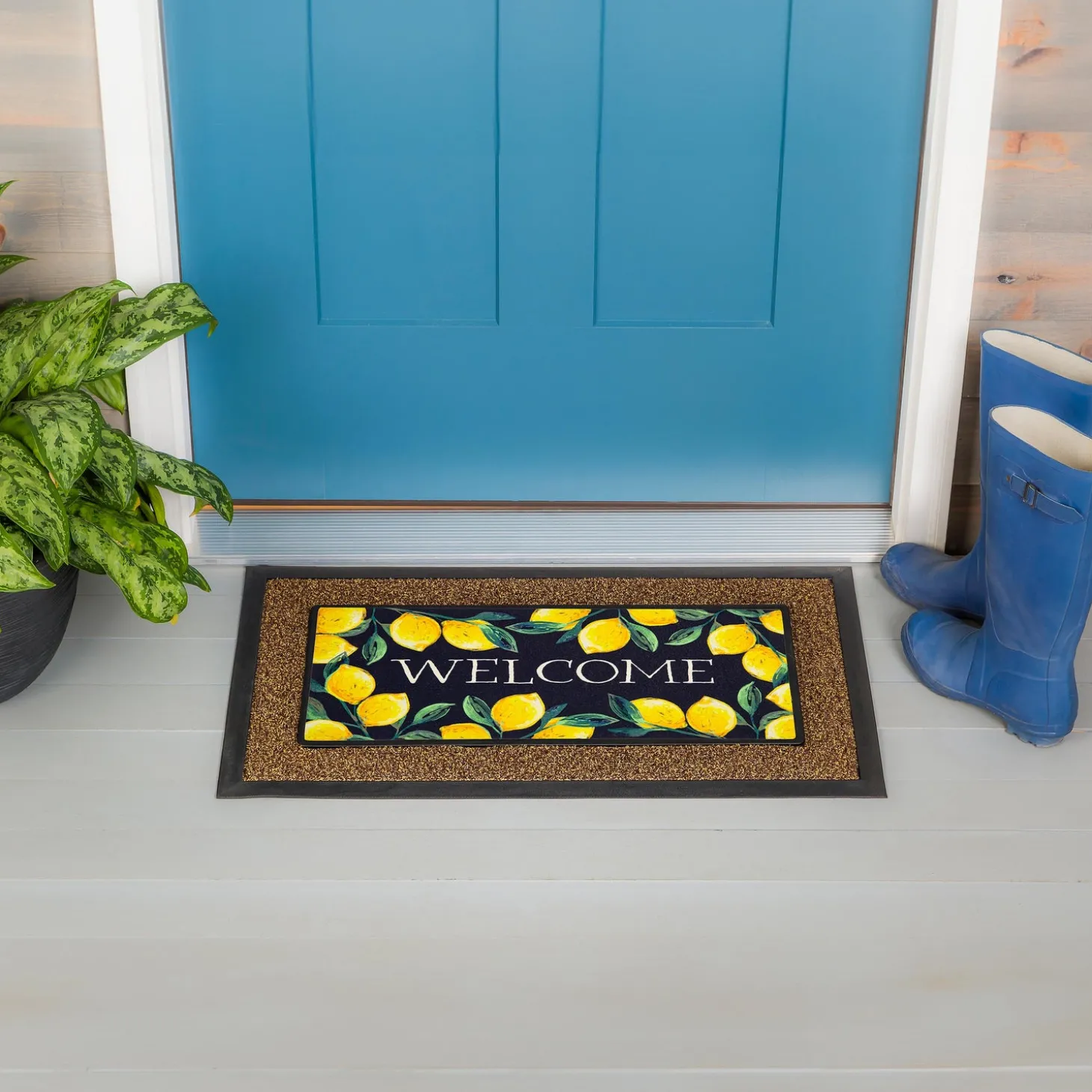 Interchangeable Mats>Plow & Hearth Coastal Citrus Lemons Sassafras Switch Mat