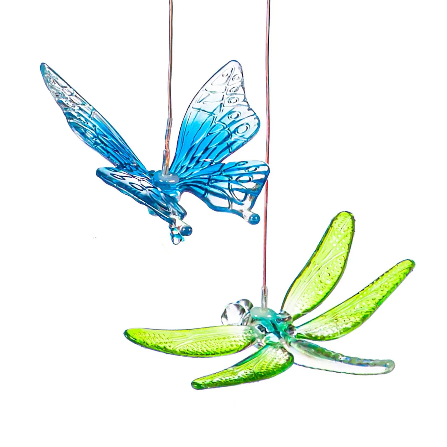 Wind Chimes & Mobiles | Solar Accents>Plow & Hearth Color Changing Solar Mobile, Dragonfly and Butterfly Mixed Icon