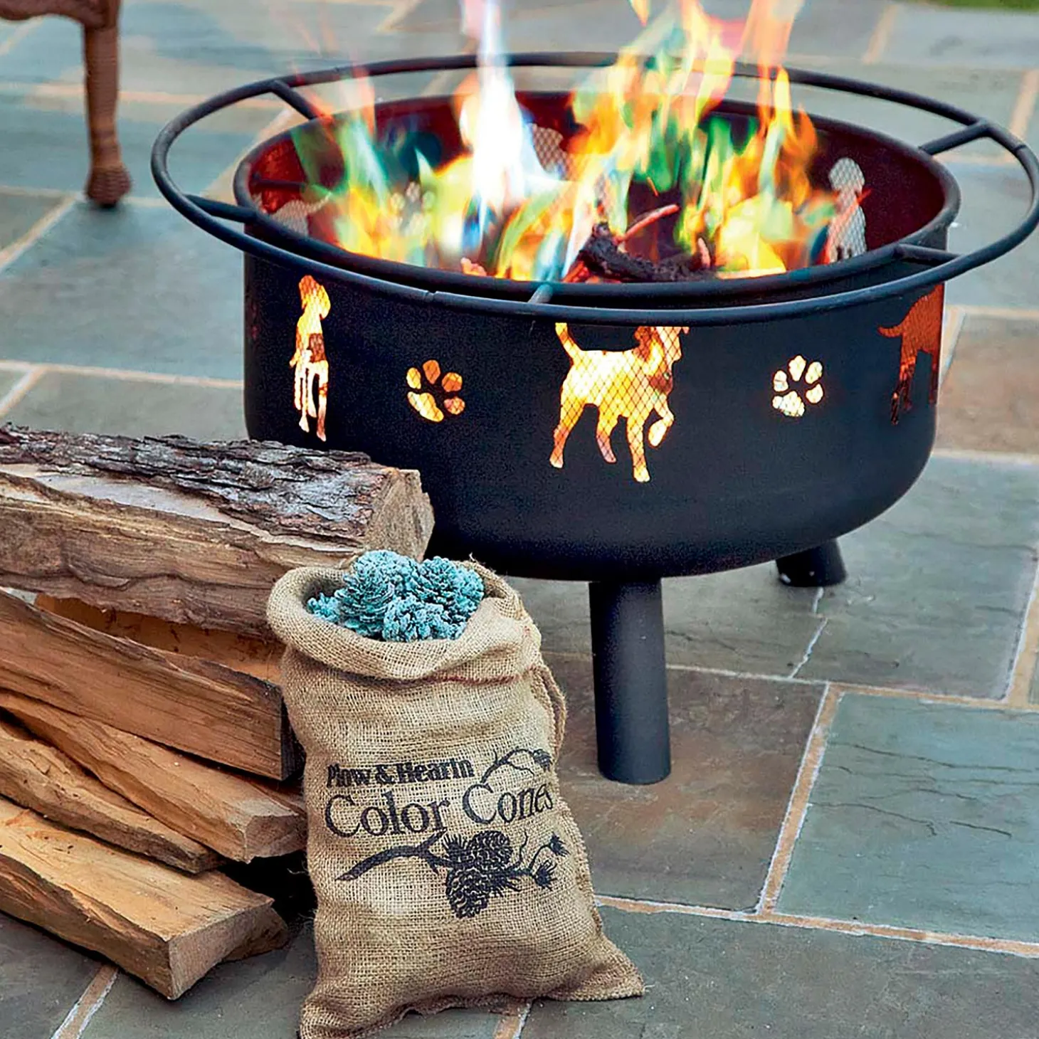 Fire Starters & Fatwood>Plow & Hearth Color-Changing Fireplace Color Cones, 5 lb. Bag