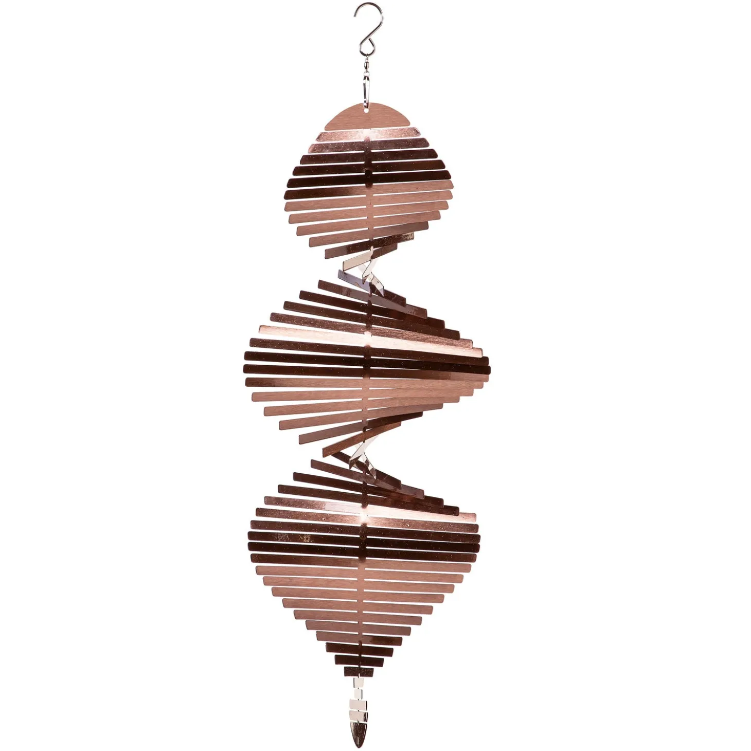 Wind Spinners | Wind Chimes & Mobiles>Plow & Hearth Copper Stainless Steel Illusion Spinner, 20"H