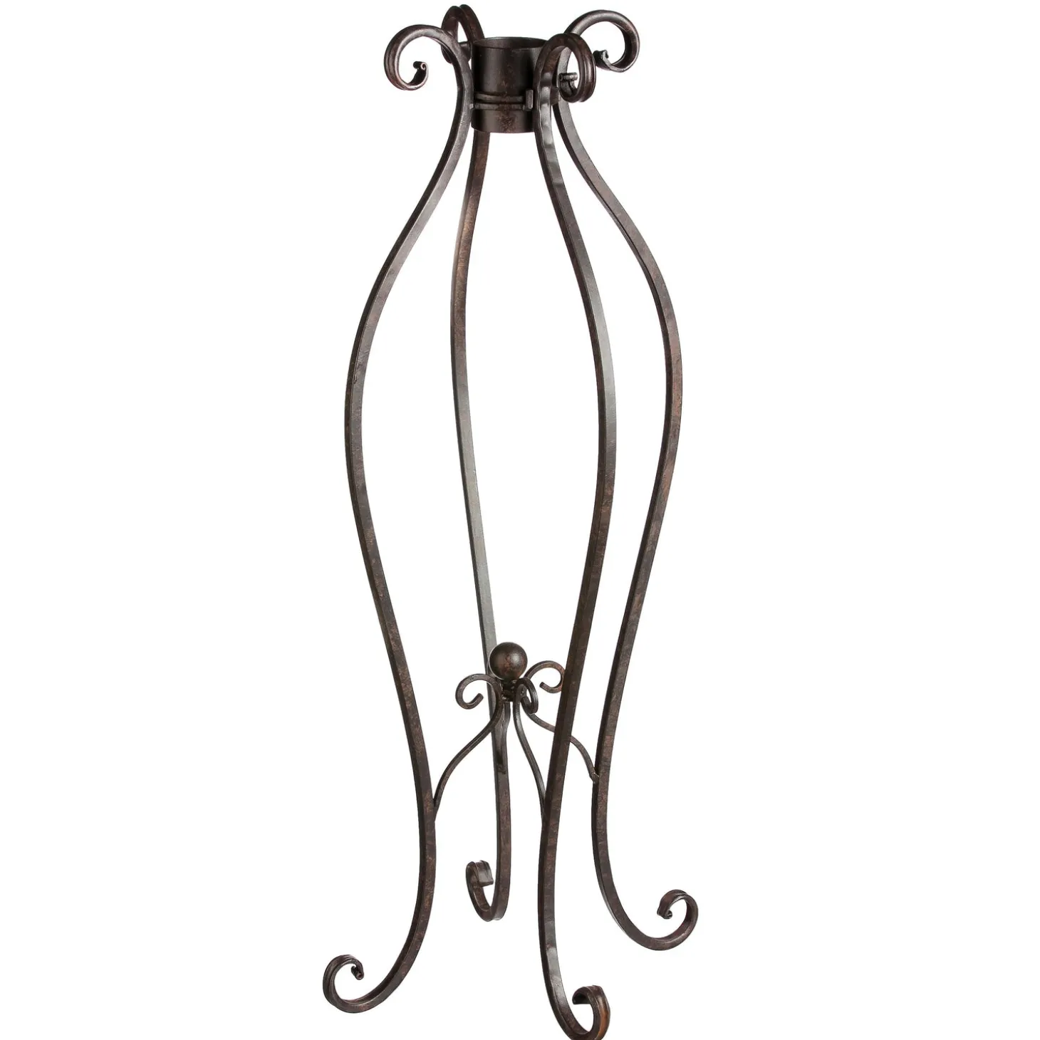 Gazing Balls>Plow & Hearth Curlicue Metal Gazing Ball Stand