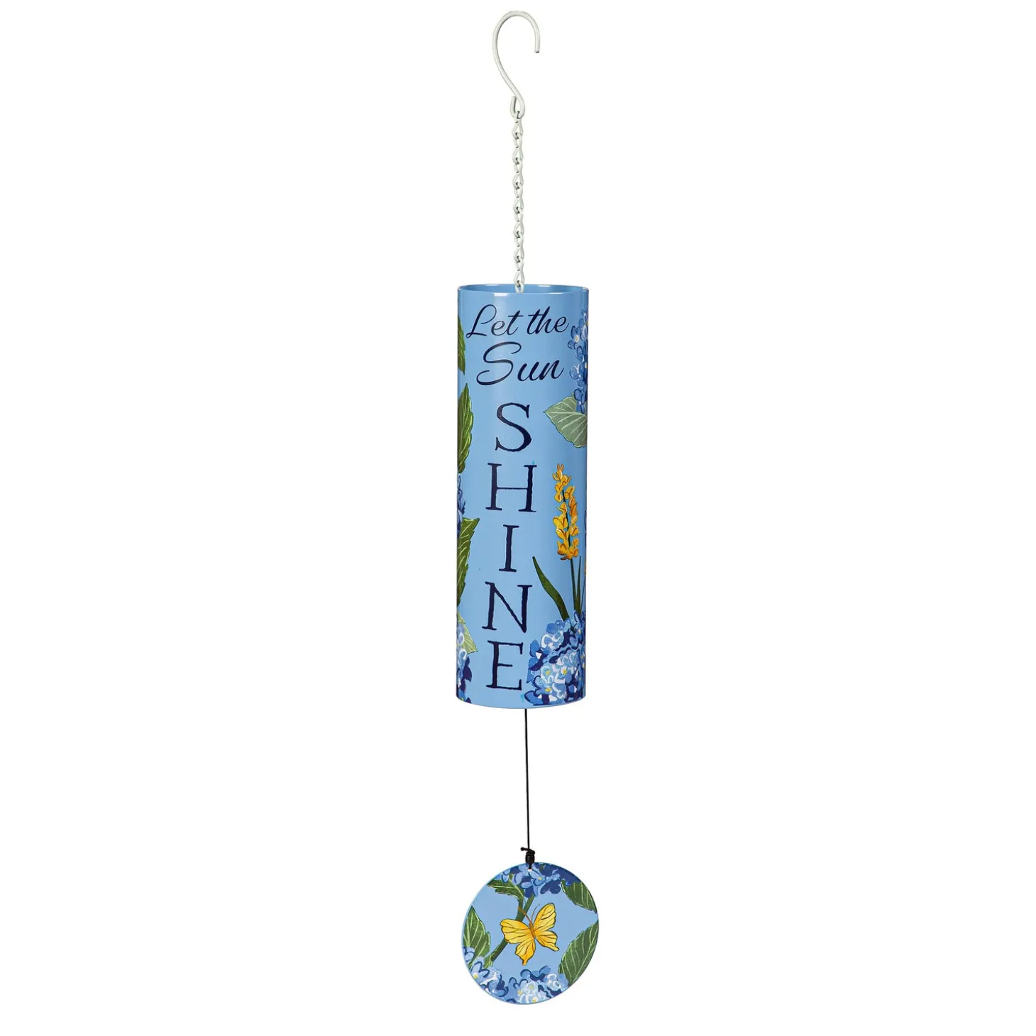 Wind Chimes & Mobiles>Plow & Hearth Cylinder Chime, "Let the Sun Shine", 36"