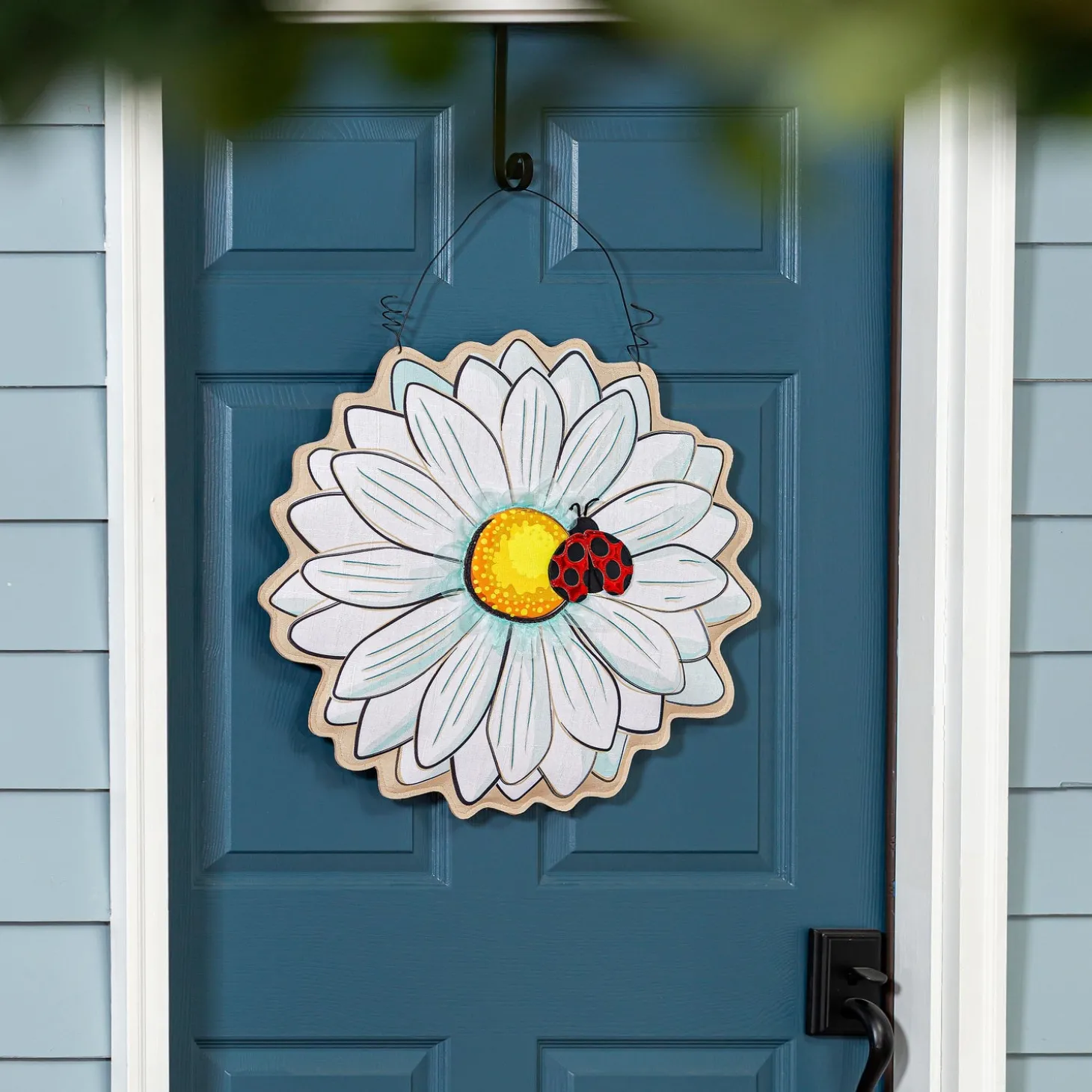 Fabric Door Hangers>Plow & Hearth Daisy/Sunflower Double Sided Estate Door Décor