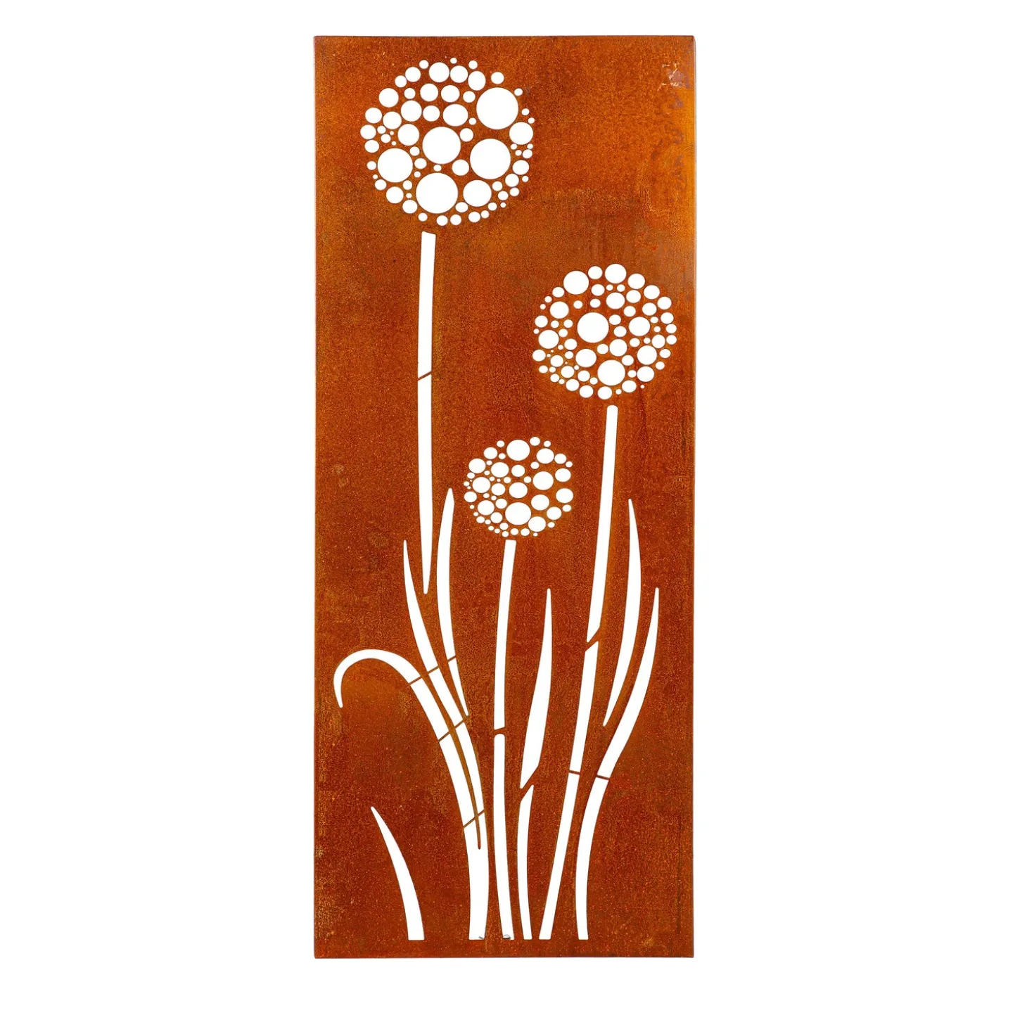 Wall Art>Plow & Hearth Dandelions LED Laser Cut Metal Wall Décor, 15" L x 40" H
