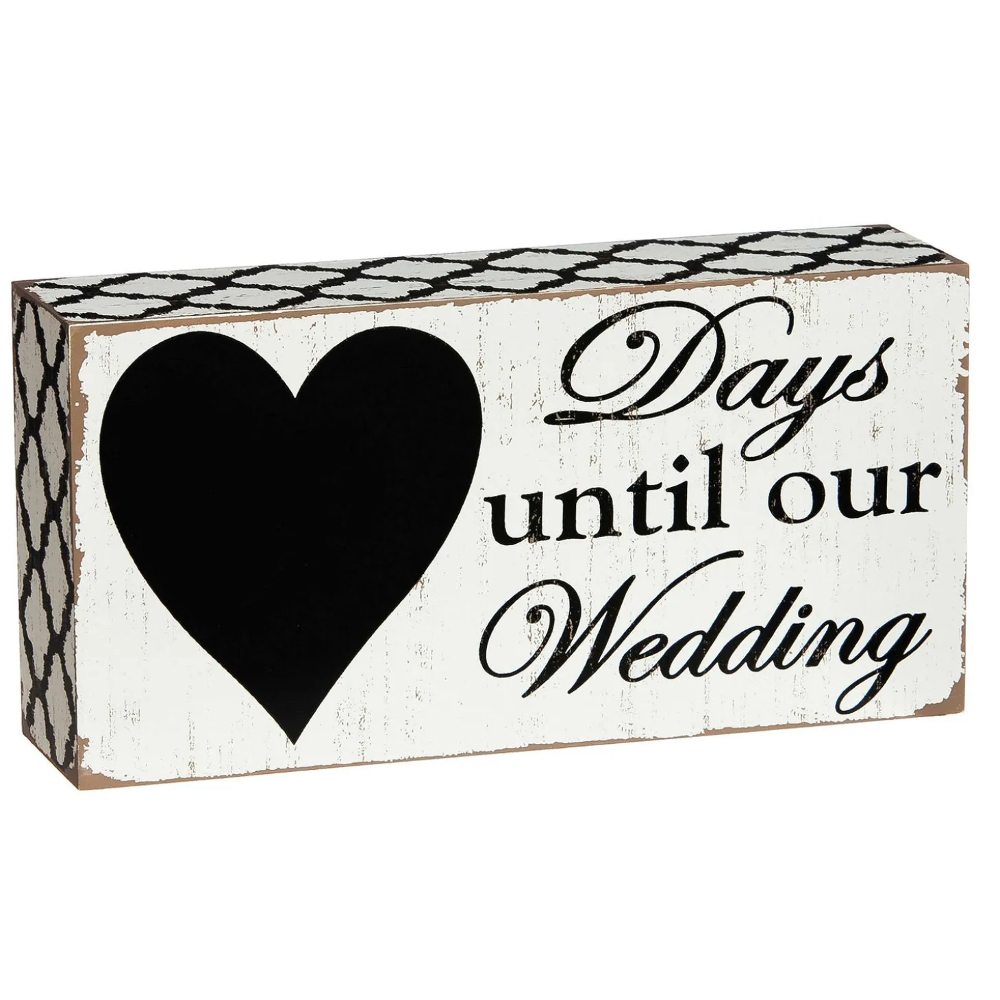 Decorative Accents | Wall Art>Plow & Hearth Days Until Our Wedding Chalkboard Plock