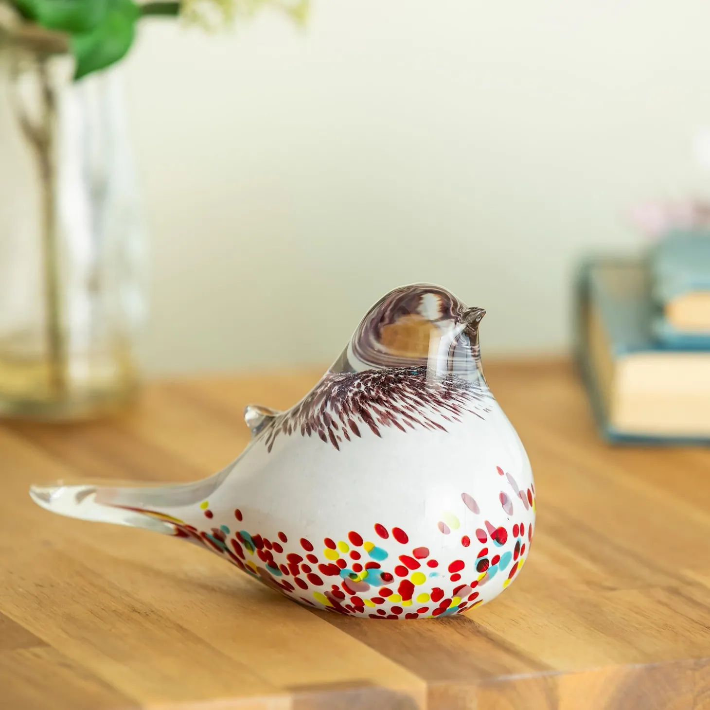 Decorative Accents>Plow & Hearth Decorative Bird Glass Table Decor