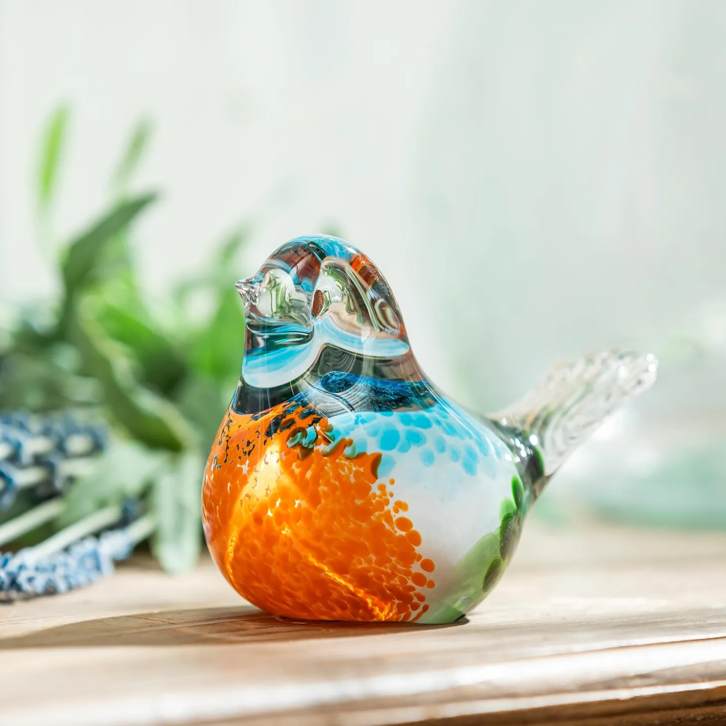 Decorative Accents>Plow & Hearth Decorative Bird Glass Table Decor