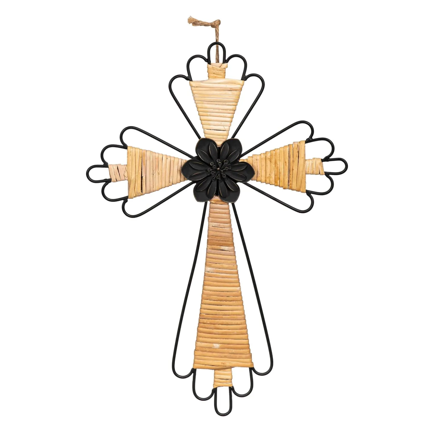 Memorial & Garden Plaques | Wall Art>Plow & Hearth Decorative Cross Wall Décor, 10" L x 15" H